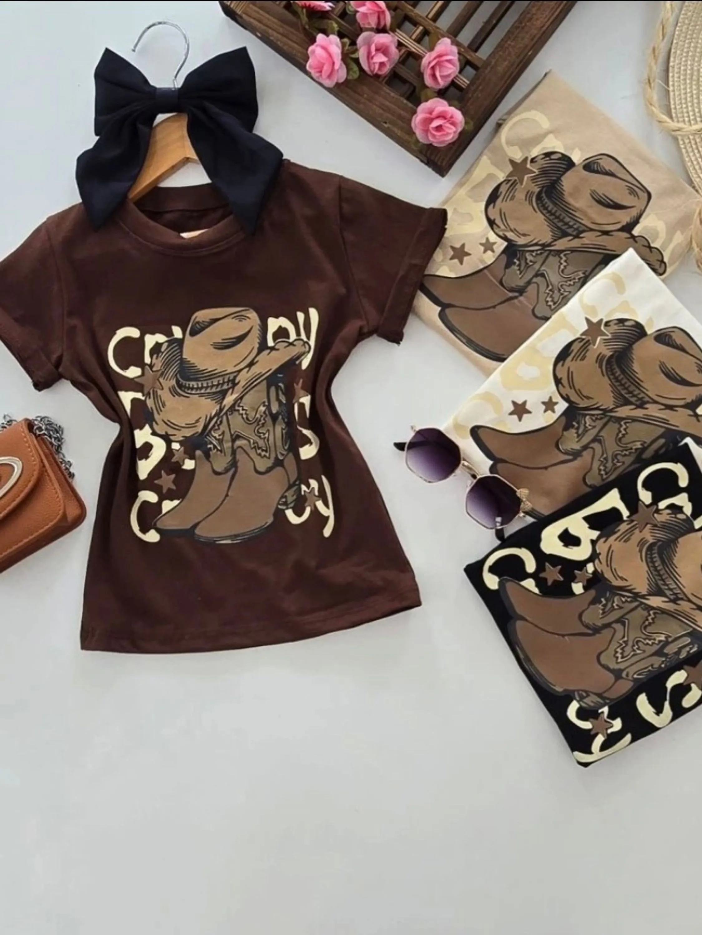 T-shirt boiadeira flashoeeskids infantil