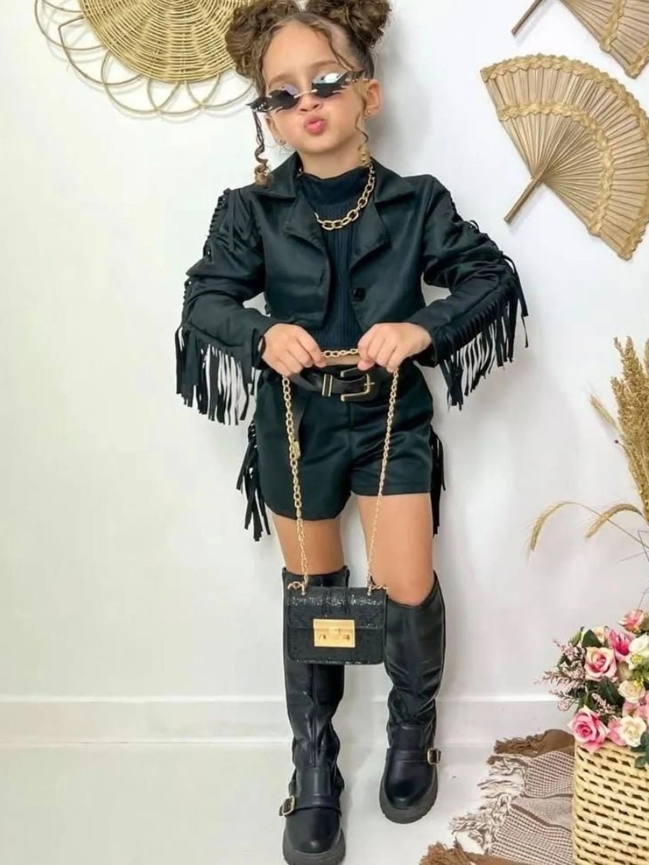 Conjunto Boiadeira Infantil Flashoeskids