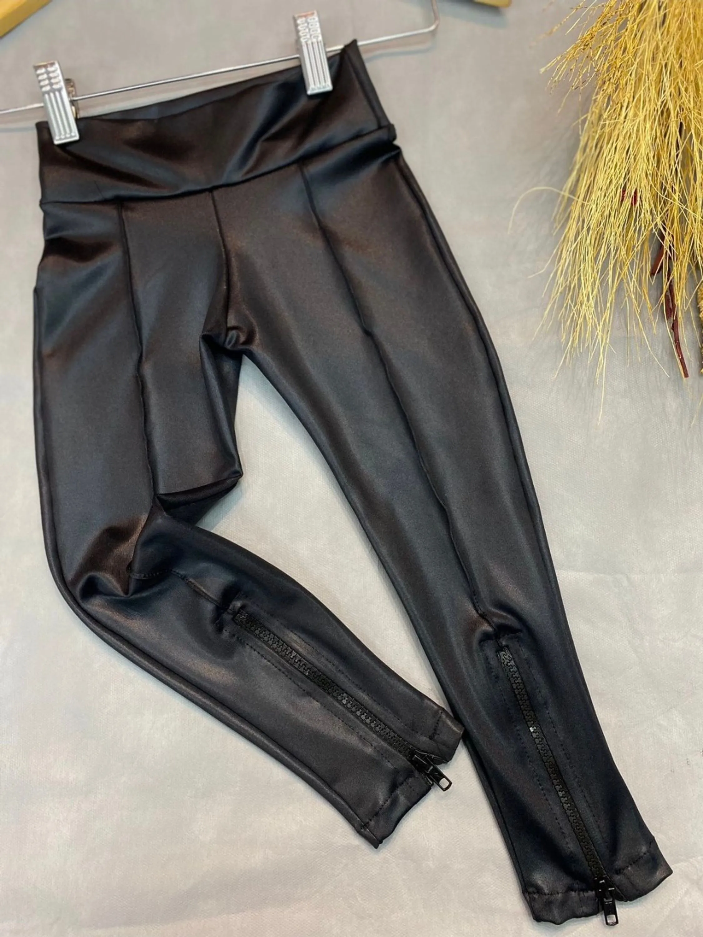 Calça legging ziper infantil flashoeeskids