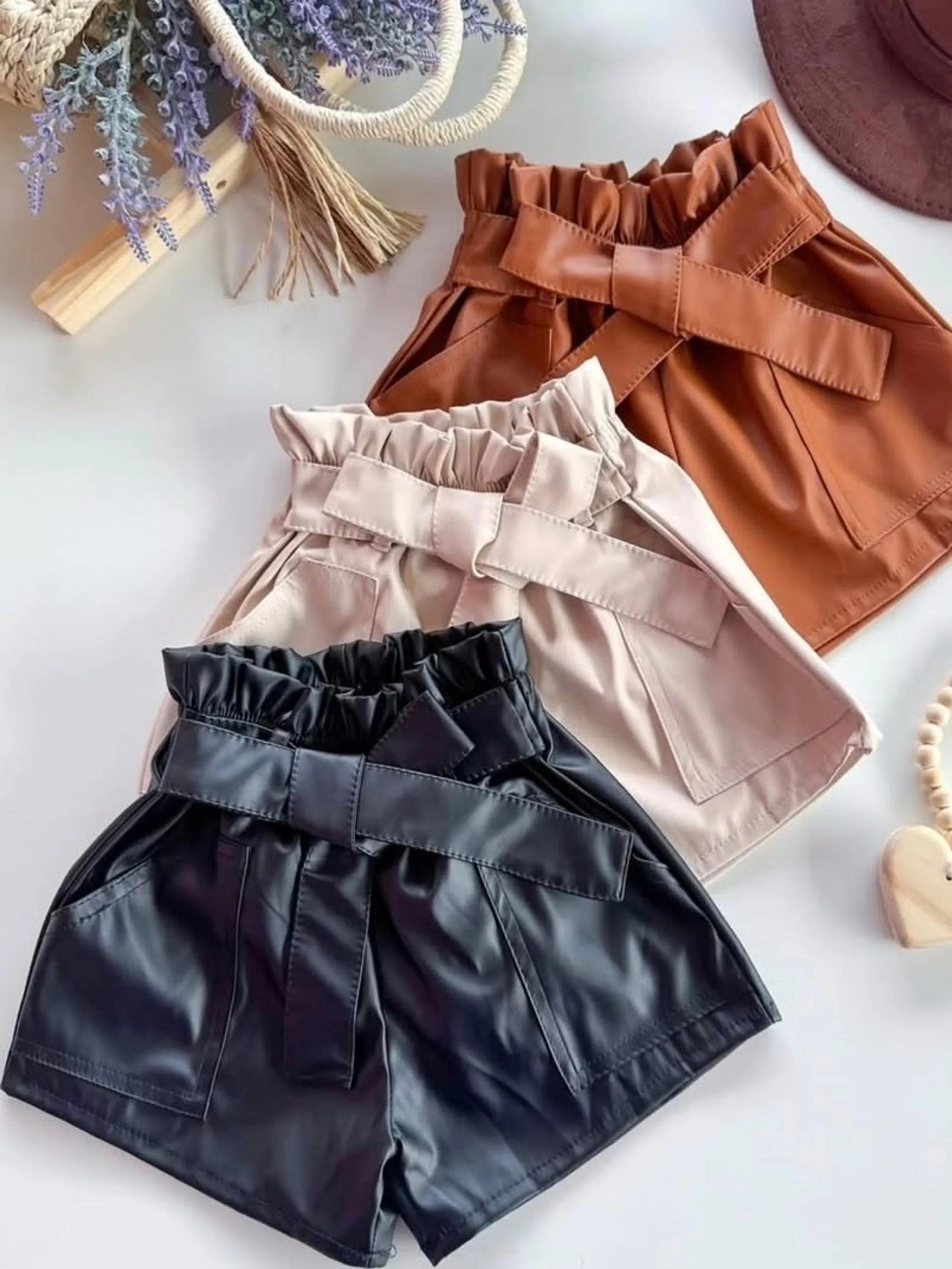 Short Couro Infantil Lz FlashoeesKids