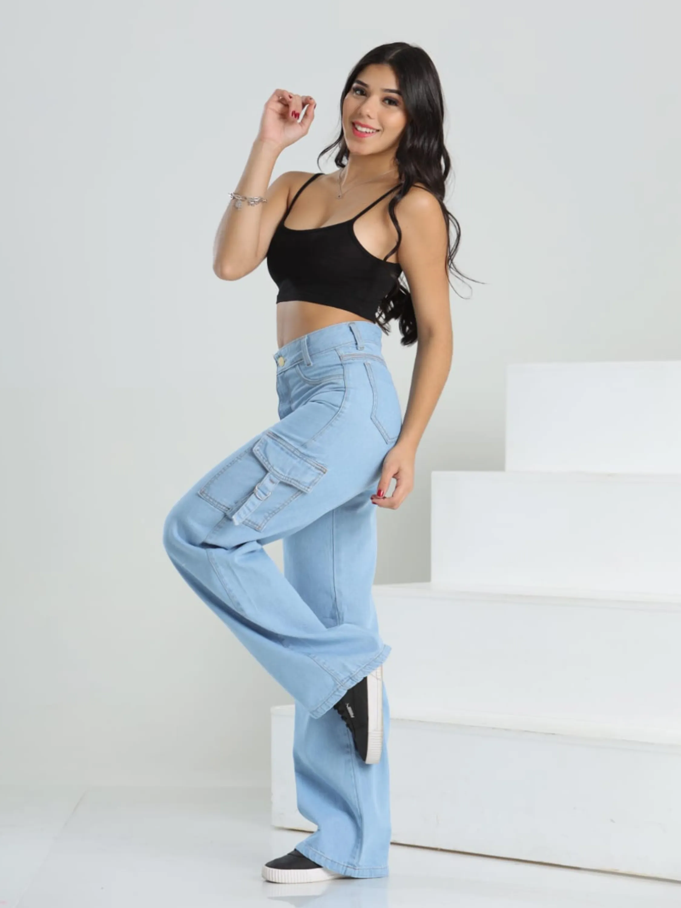Calça Jeans Cargo Juvenil Flashoeskids