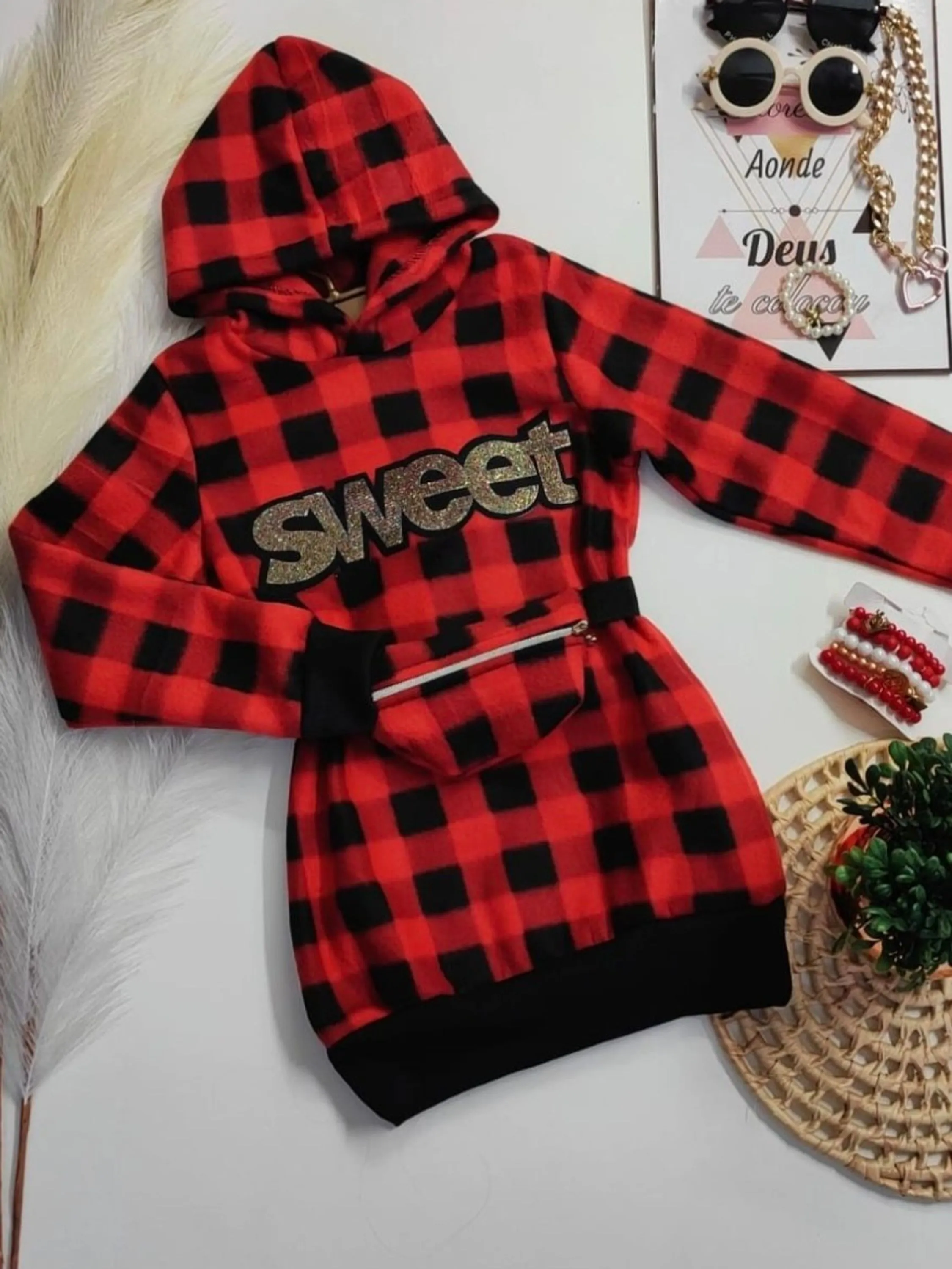 Vestido com pochete vest legging