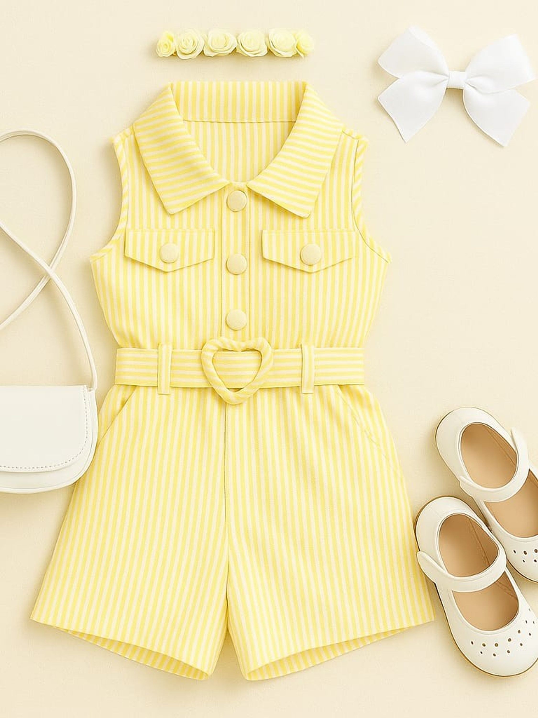 Macaquinho Alfaiataria Listrado Infantil FlashoesKids