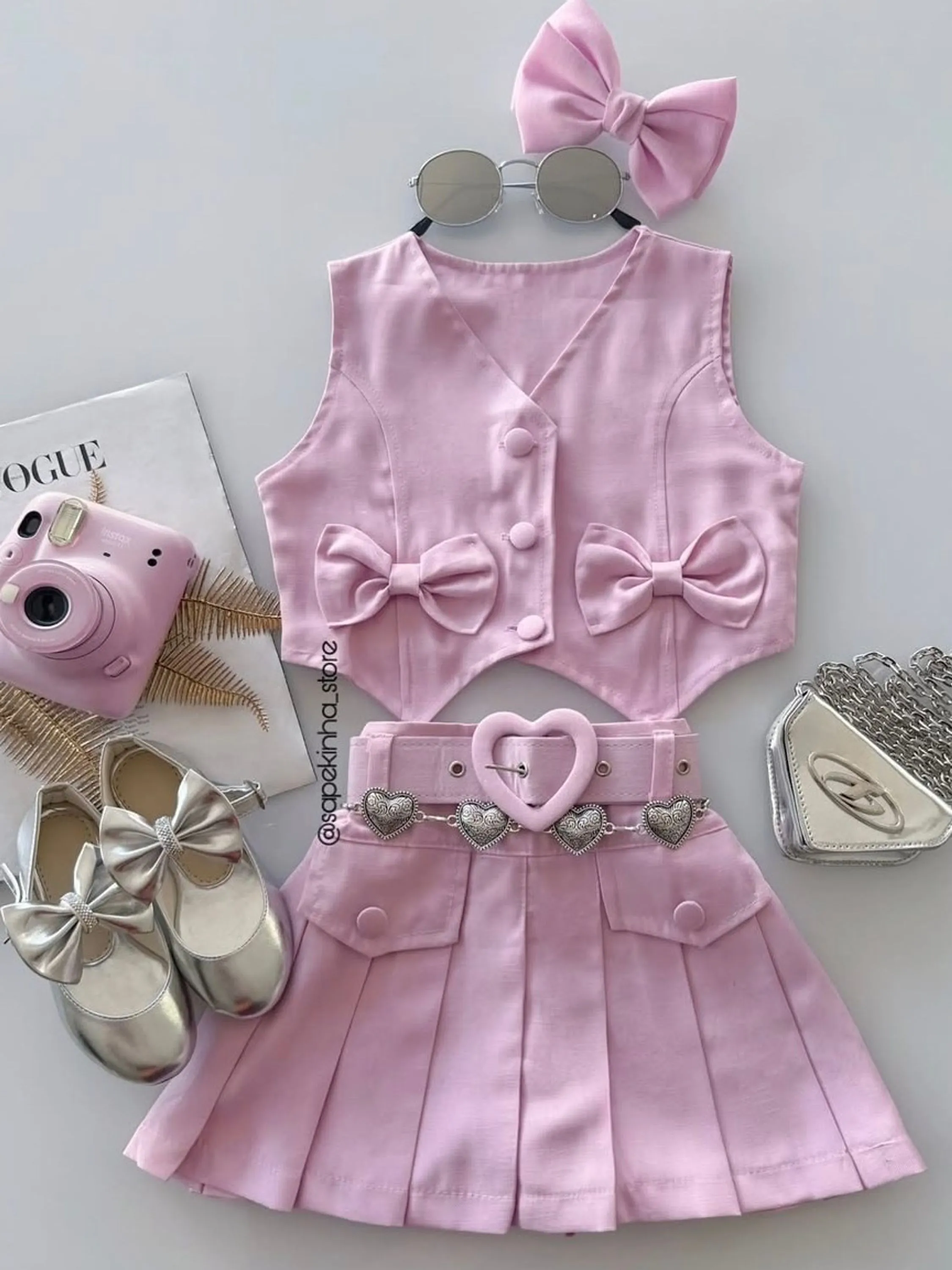 Conjunto laço flaahoeeskids infantil