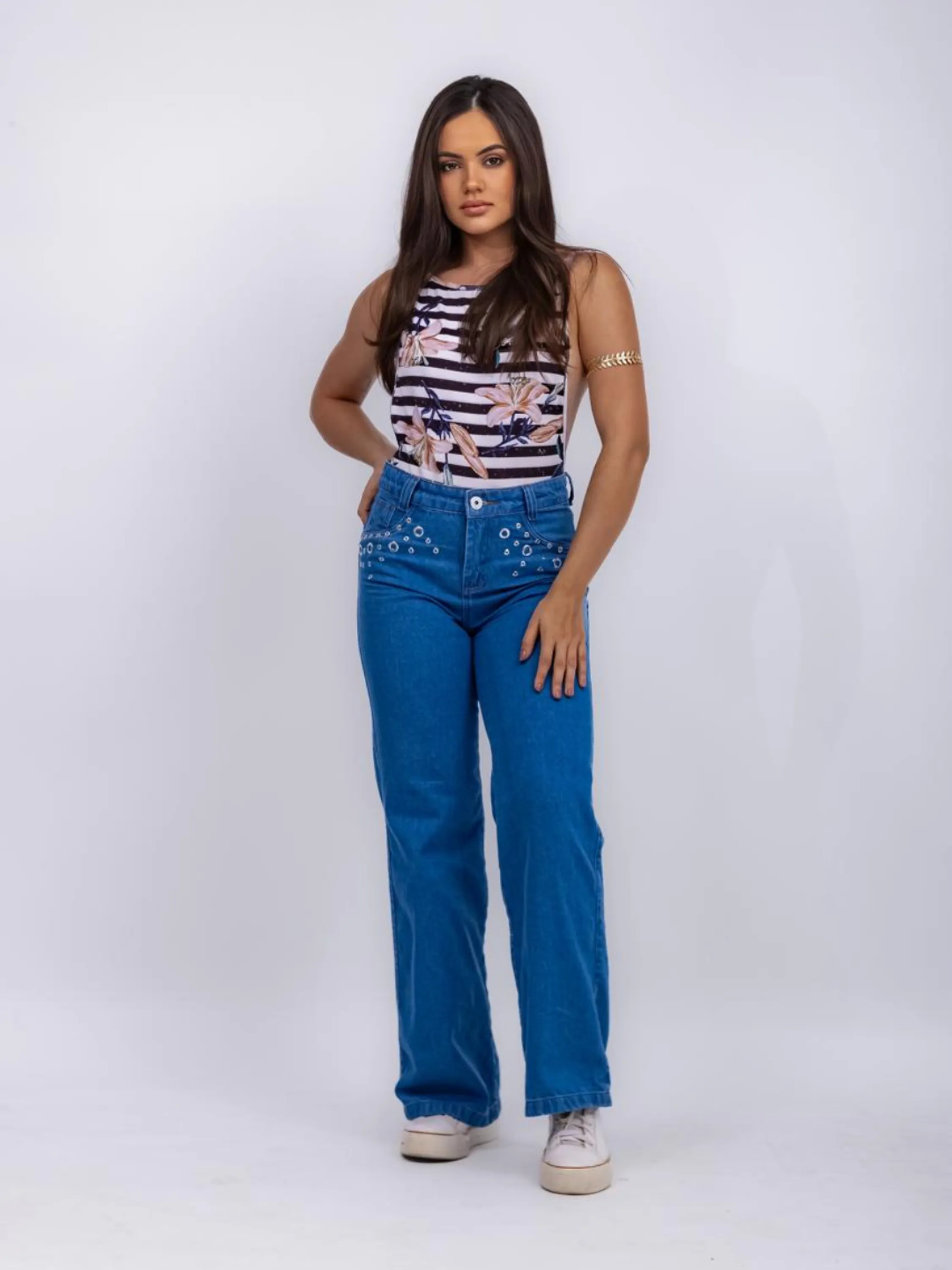 Calça Jeans Wide Juvenil Flashoeskids