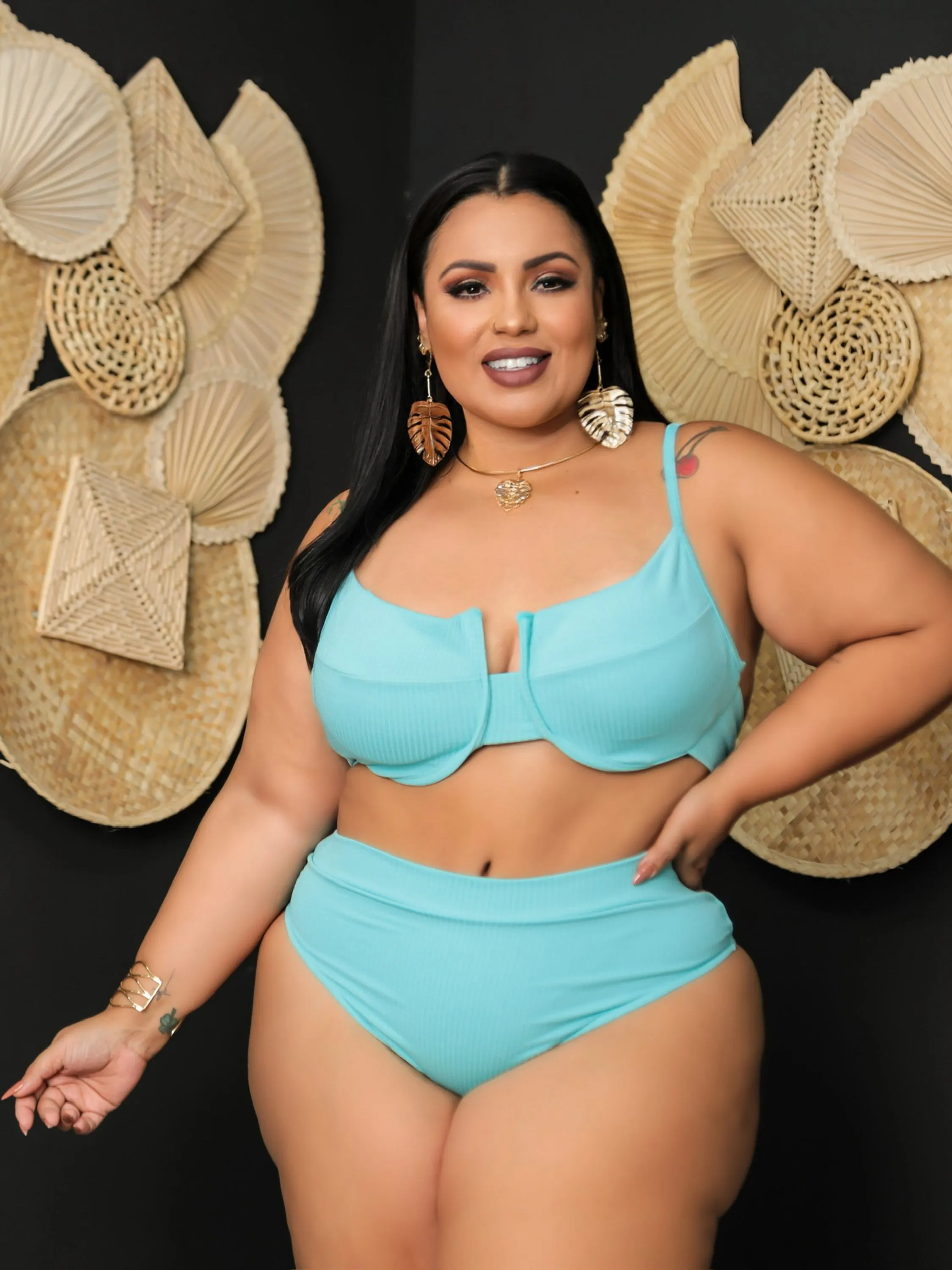 Biquini  Feminino Samara  Anarruga aro elegante surtentador reforcado suita asan delta maio conjunto, bikini