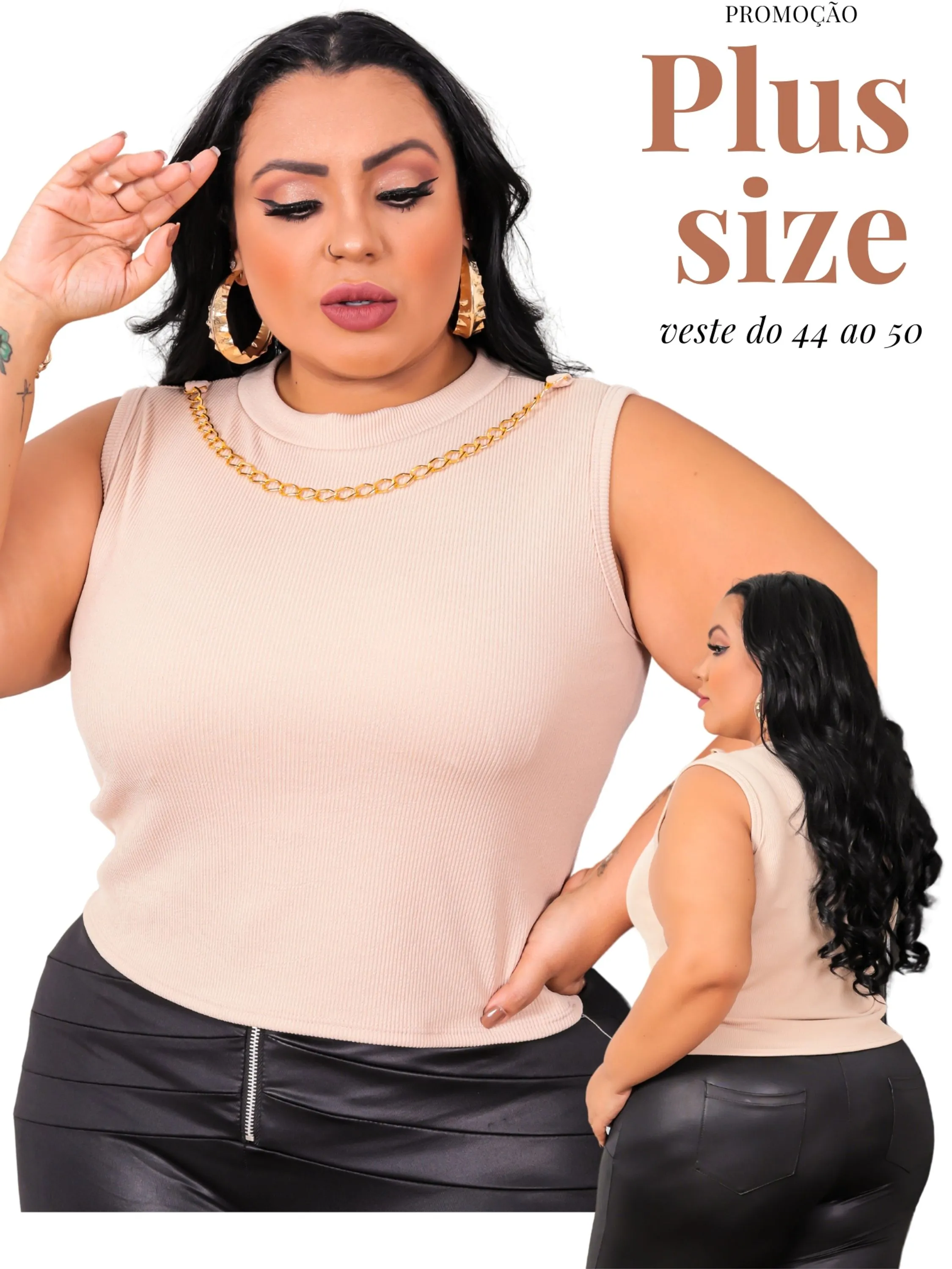 "Blusa Plus Size Luxuosa Reforçada - Super Grande, Estilo Moderno e Conforto"