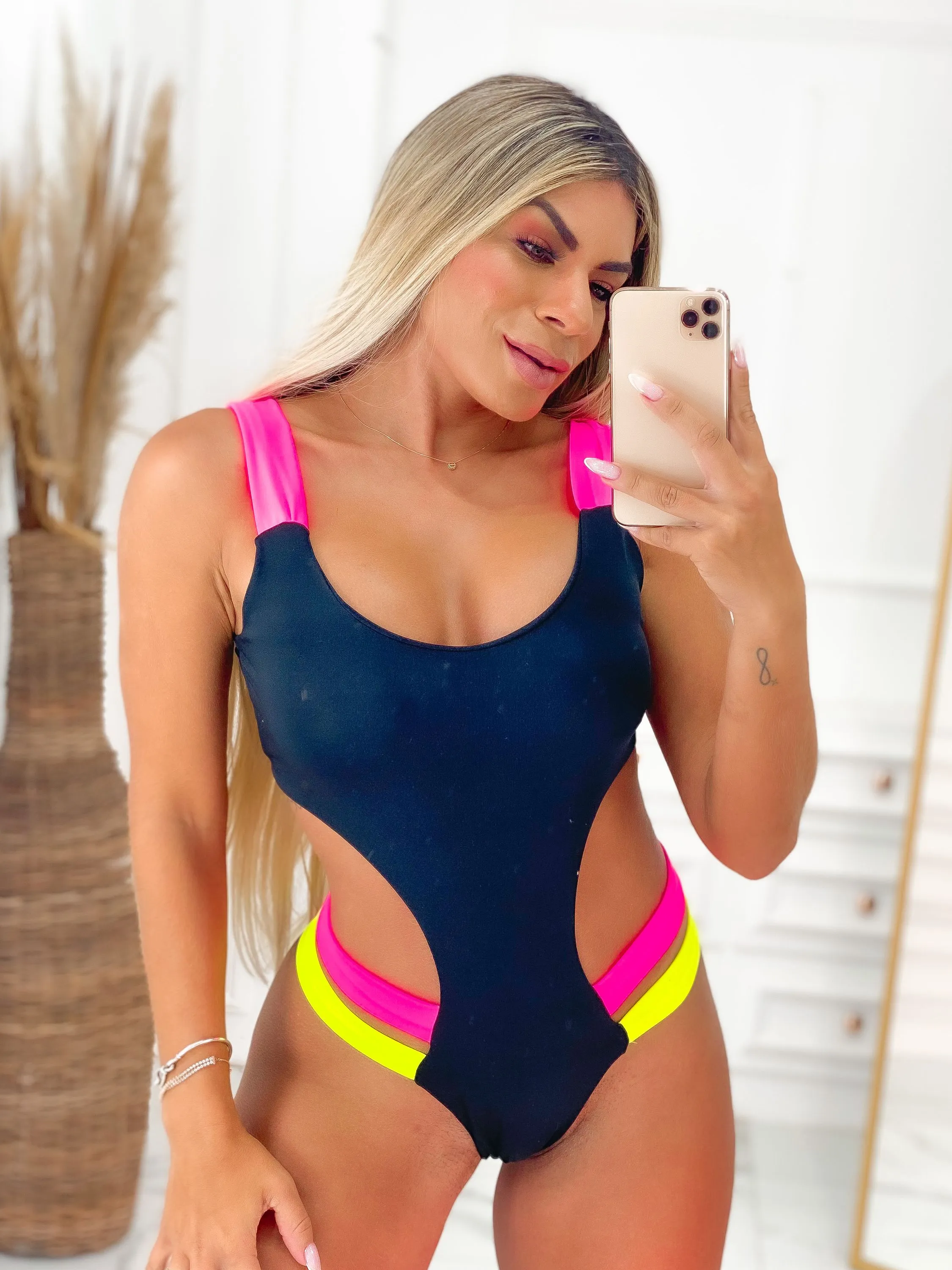 BODY Maiô Feminino Com Bojo Noronha Slim bicolor elegante O MAIS VENDIDO maio moda praia