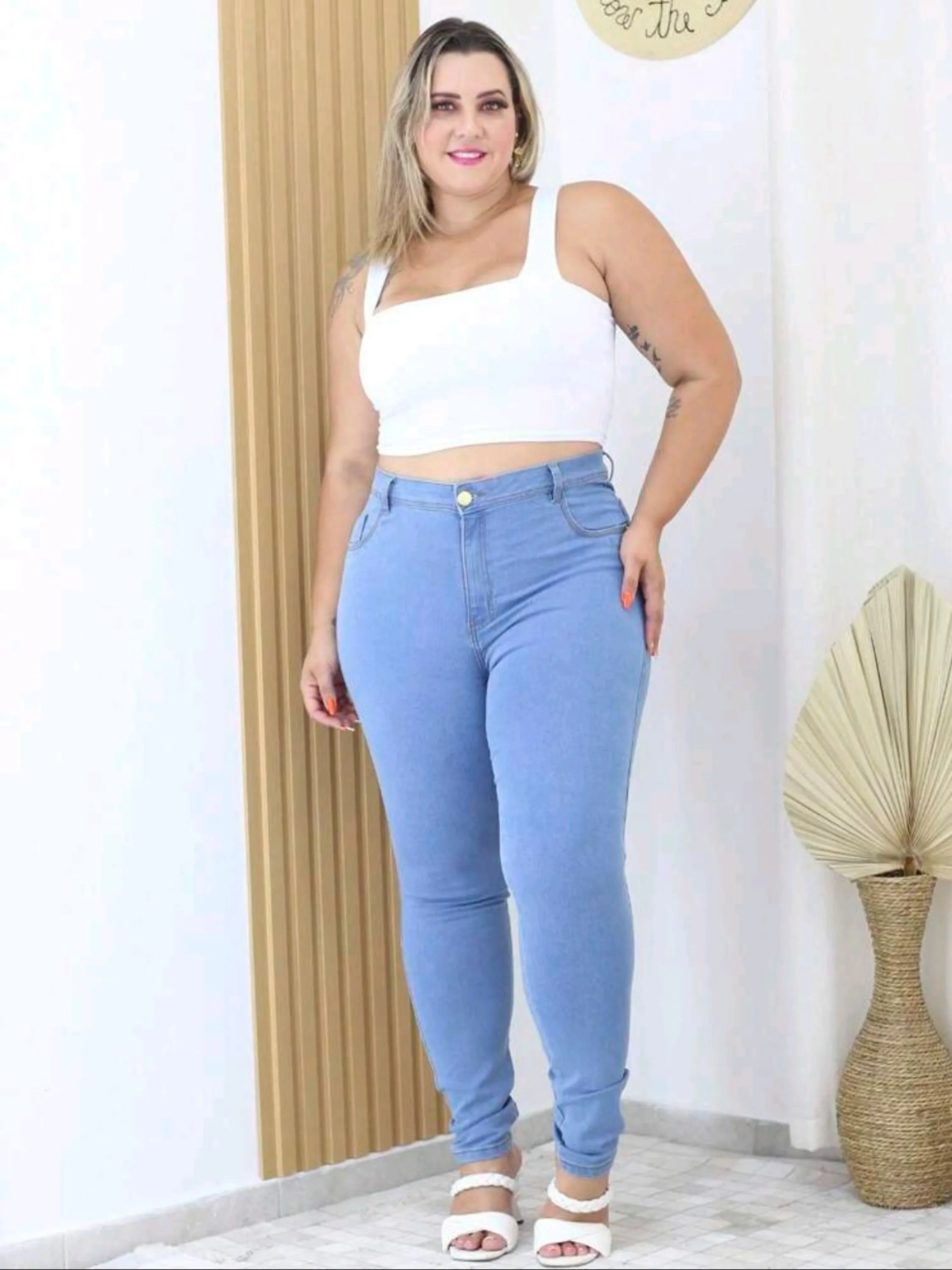 Skinny Delavê Lycra Plus Size