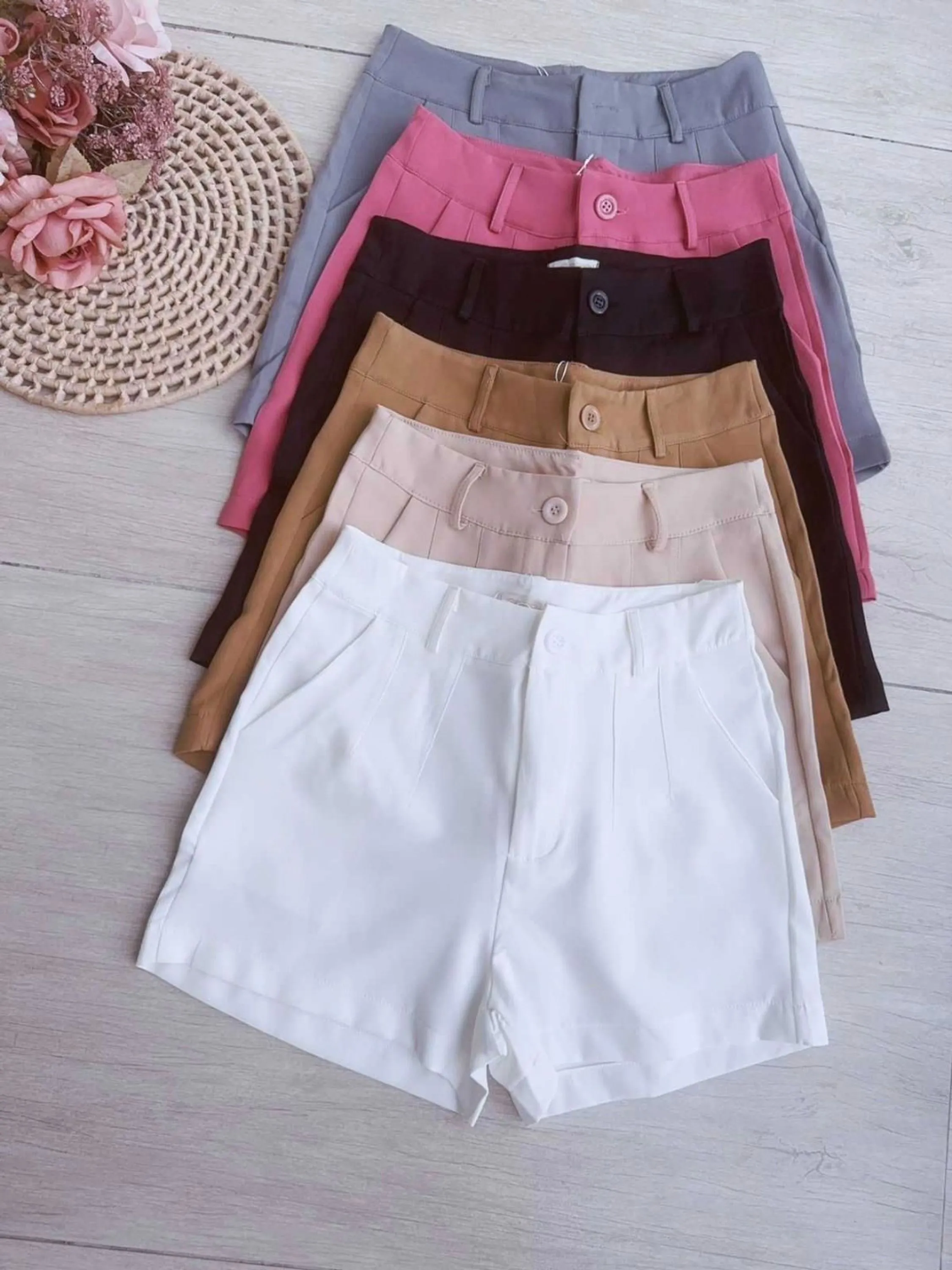 Shorts alfaiataria pink girl