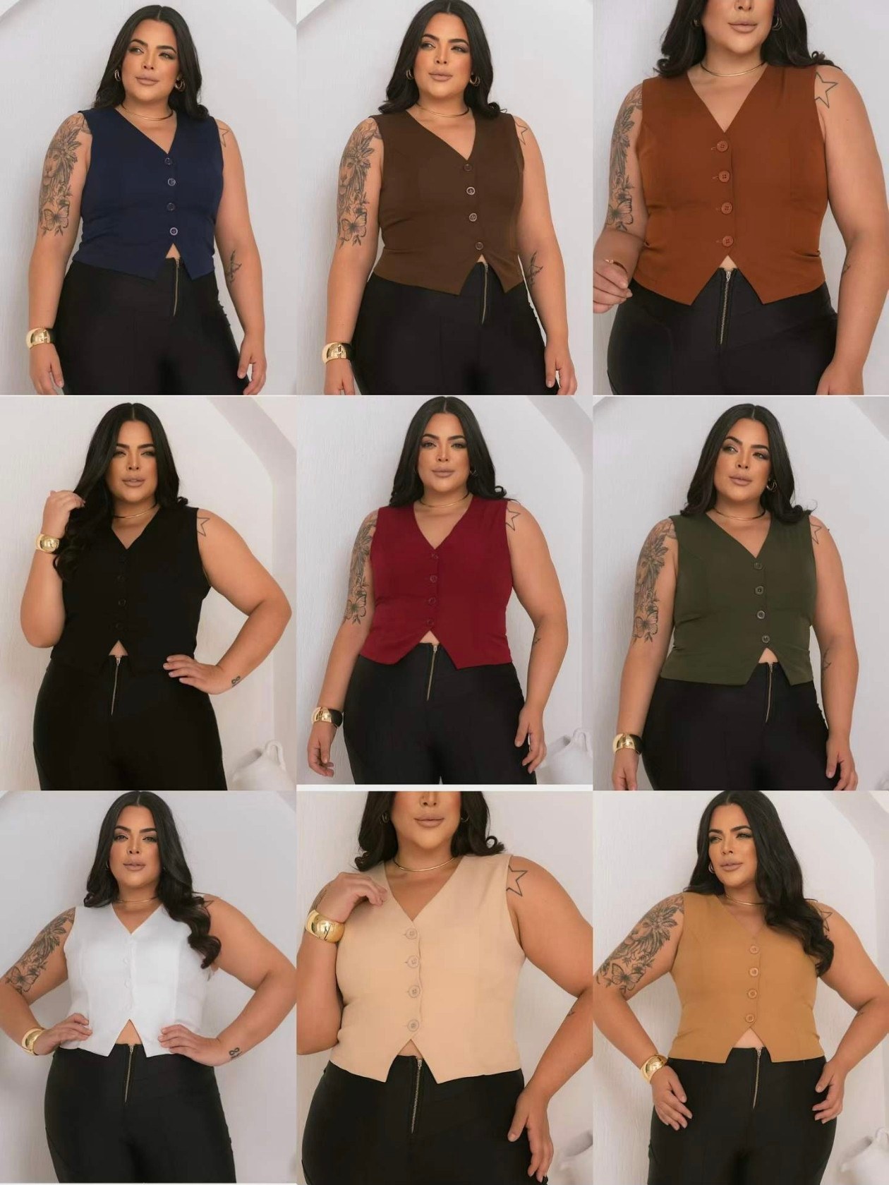 colete plus size com bortao pink girl
