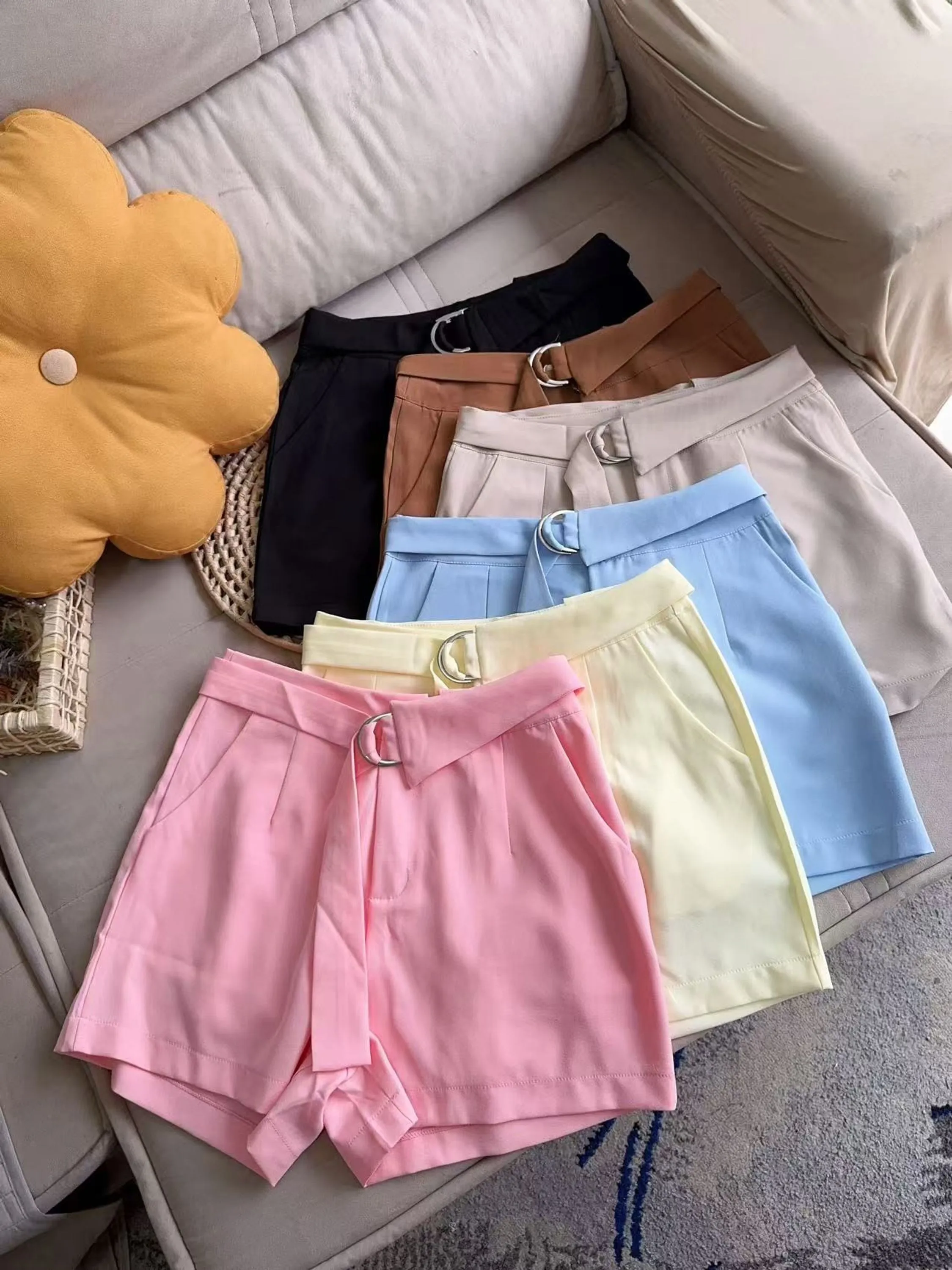 shorts twill pink girl