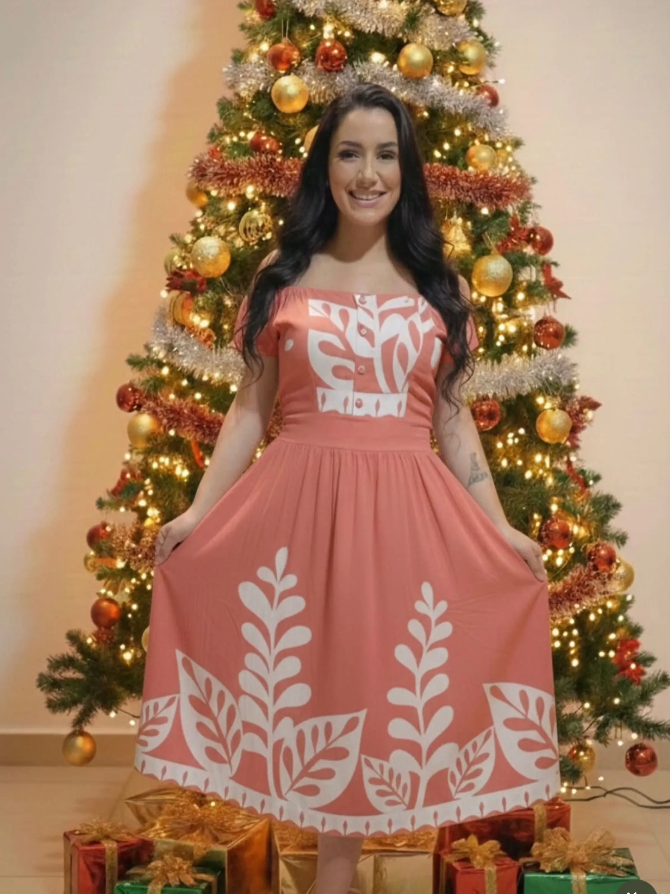 Vestido curto estampas variadas