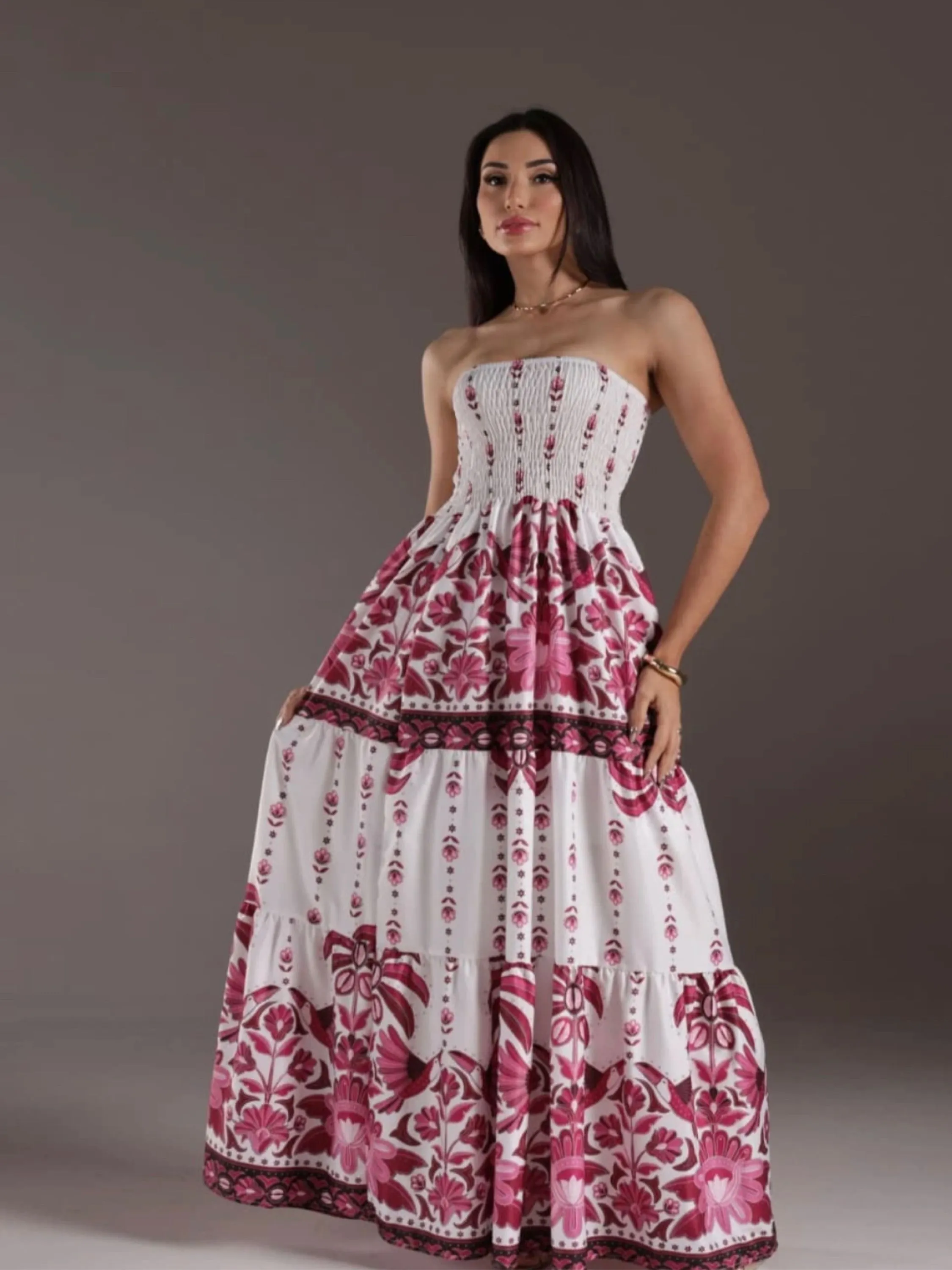 Vestido Longo estampas variadas