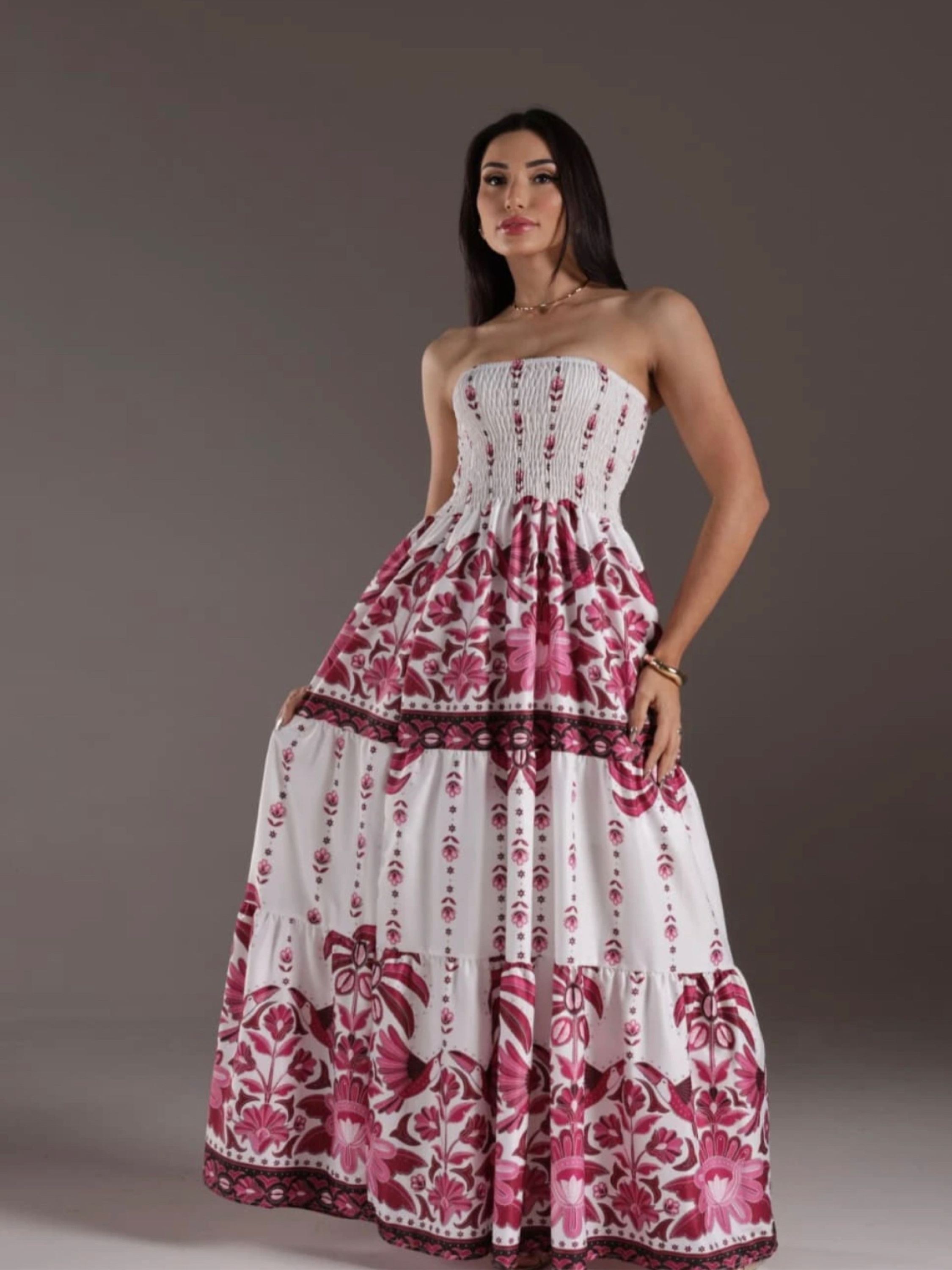 Vestido Longo estampas variadas