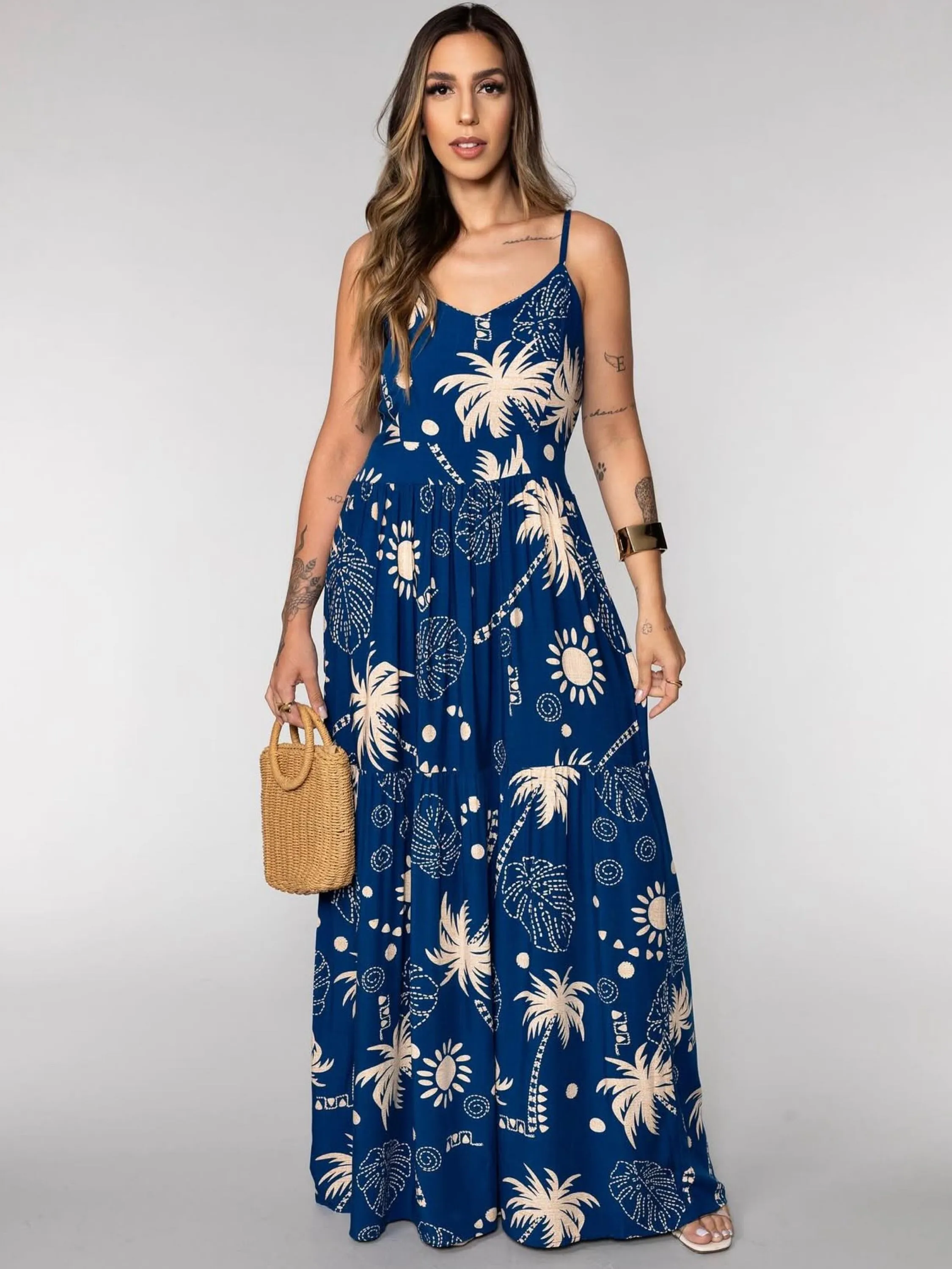 Vestido Longo estampas variadas