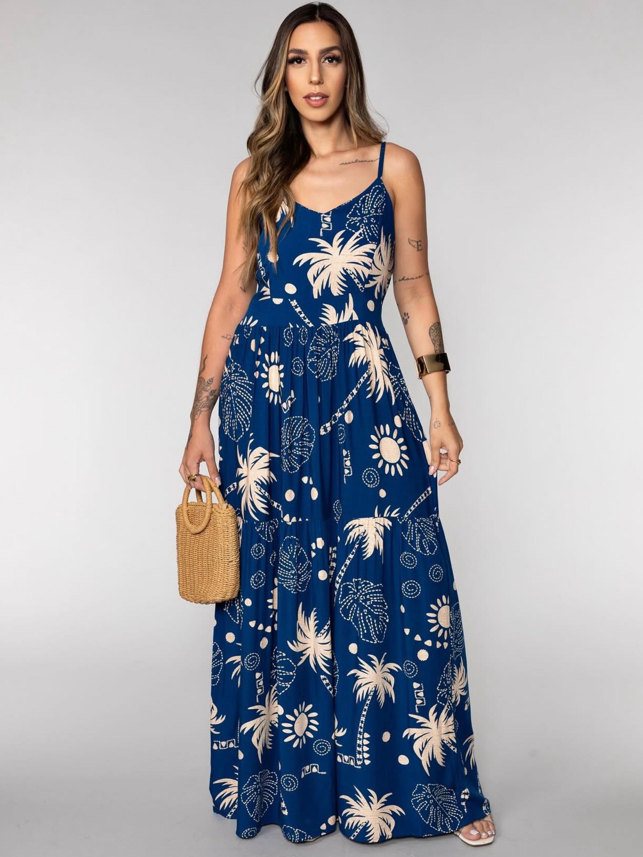 Vestido Longo estampas variadas