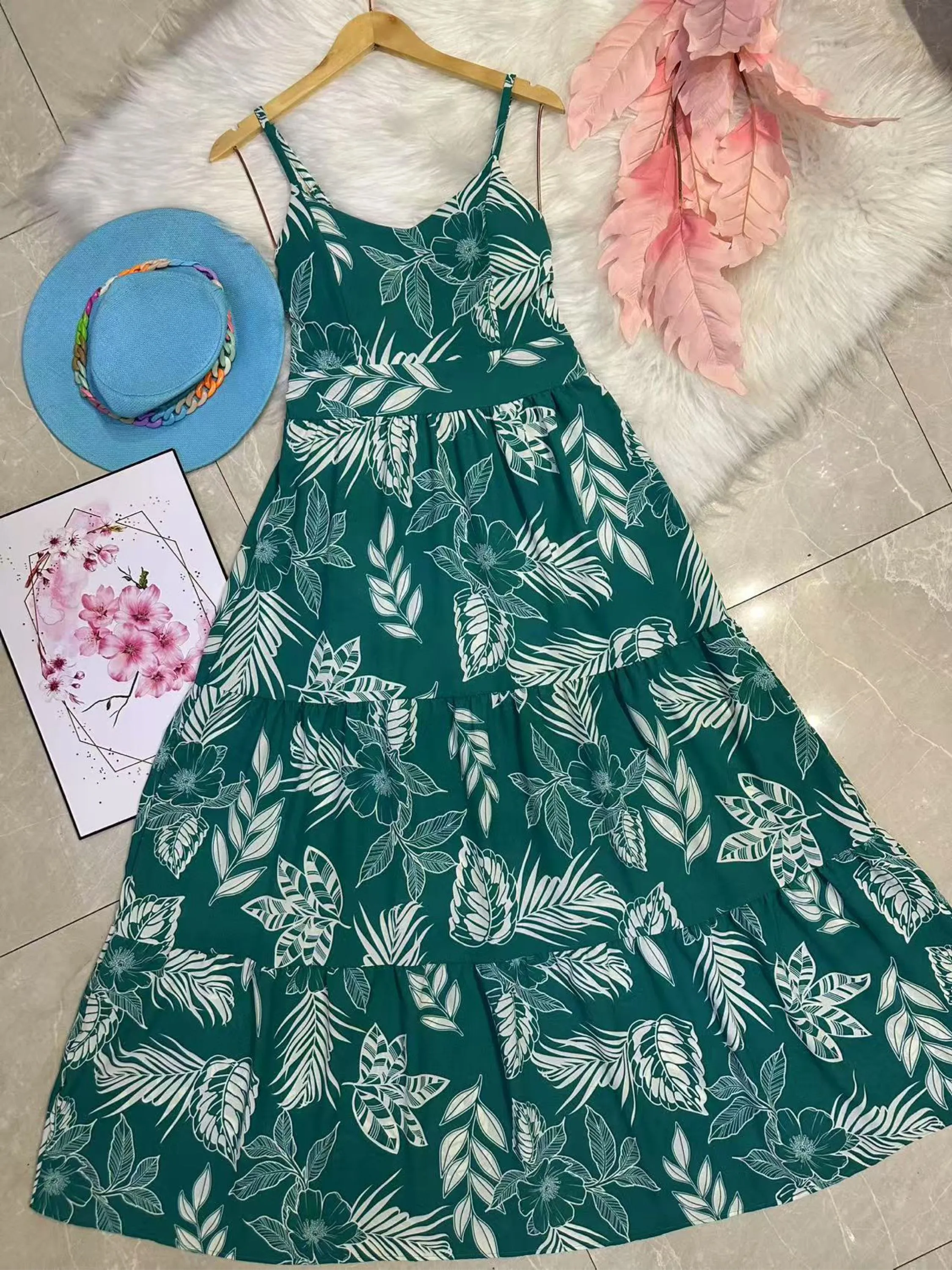 Vestido longo estampas