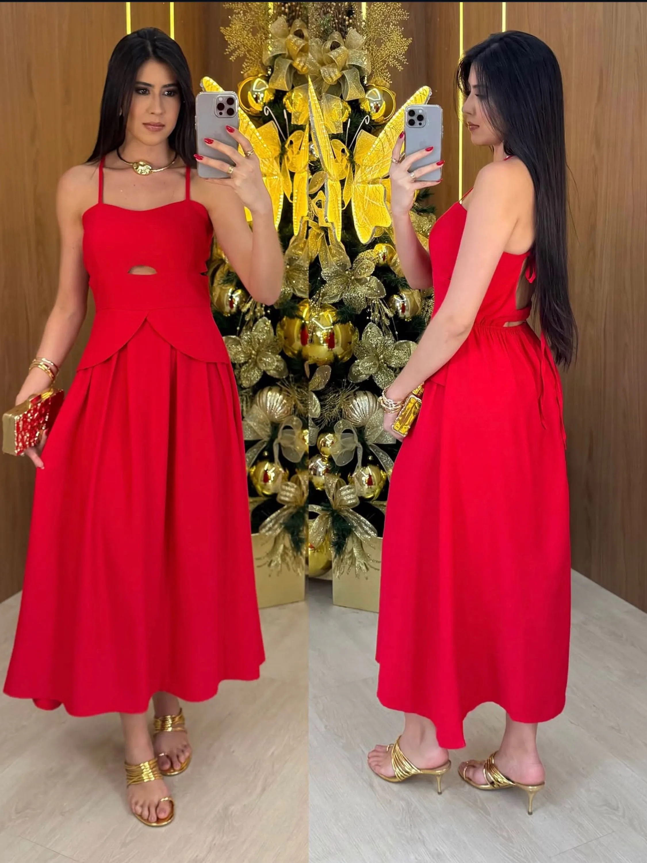 Vestido longo com bojo