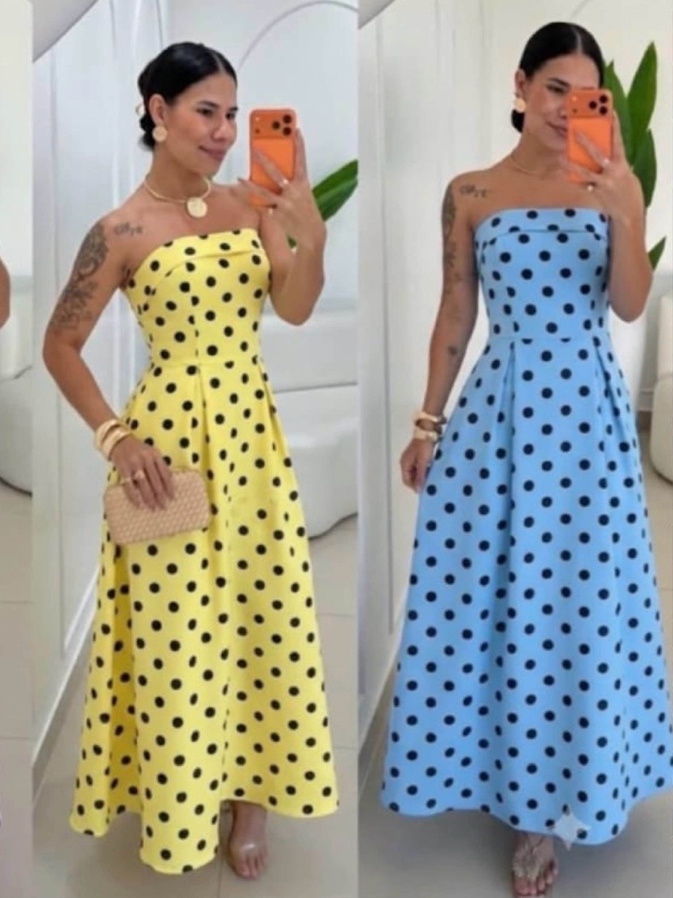 Vestido longo com bojo