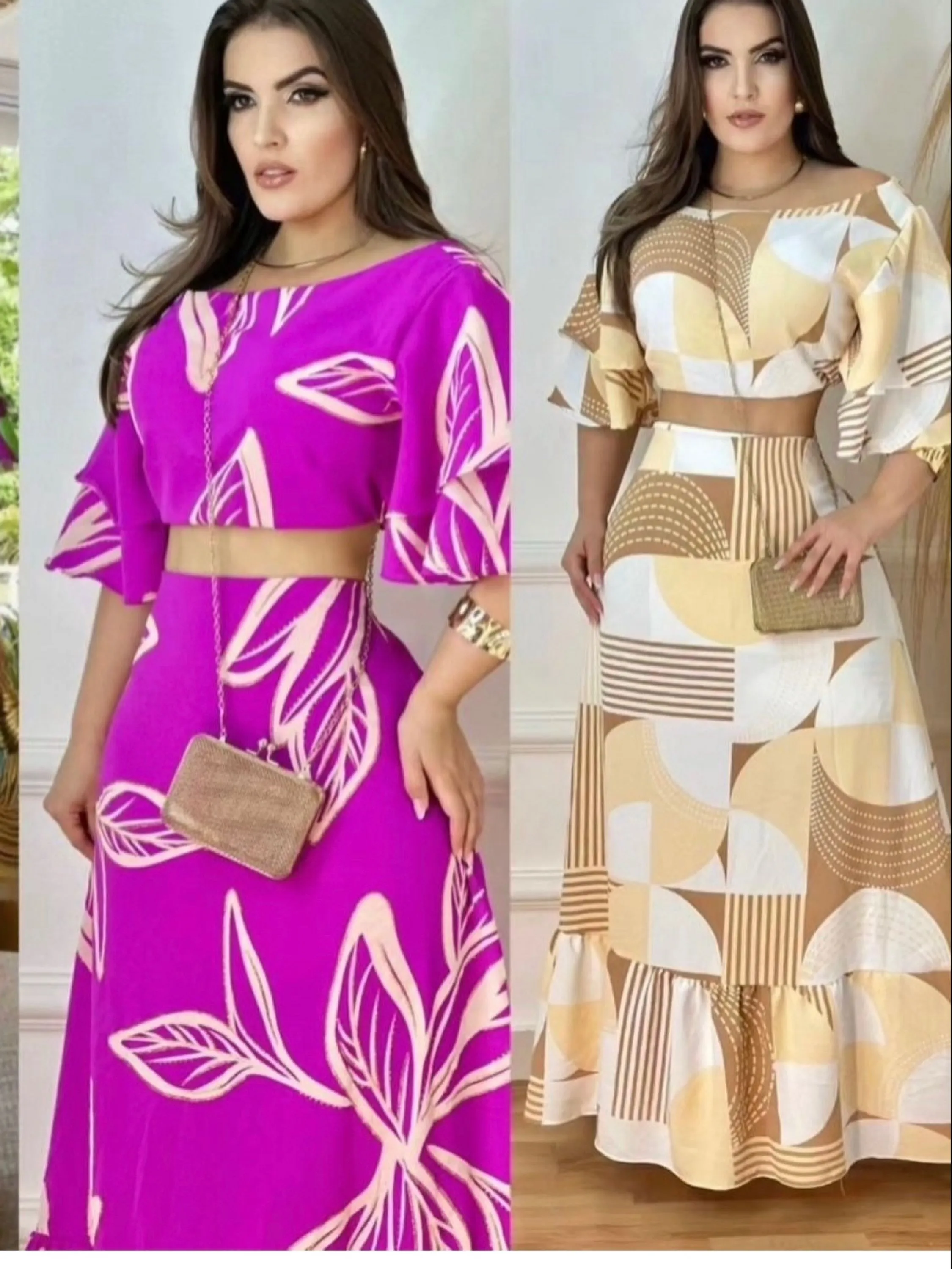 Vestido conjunto estampas variadas