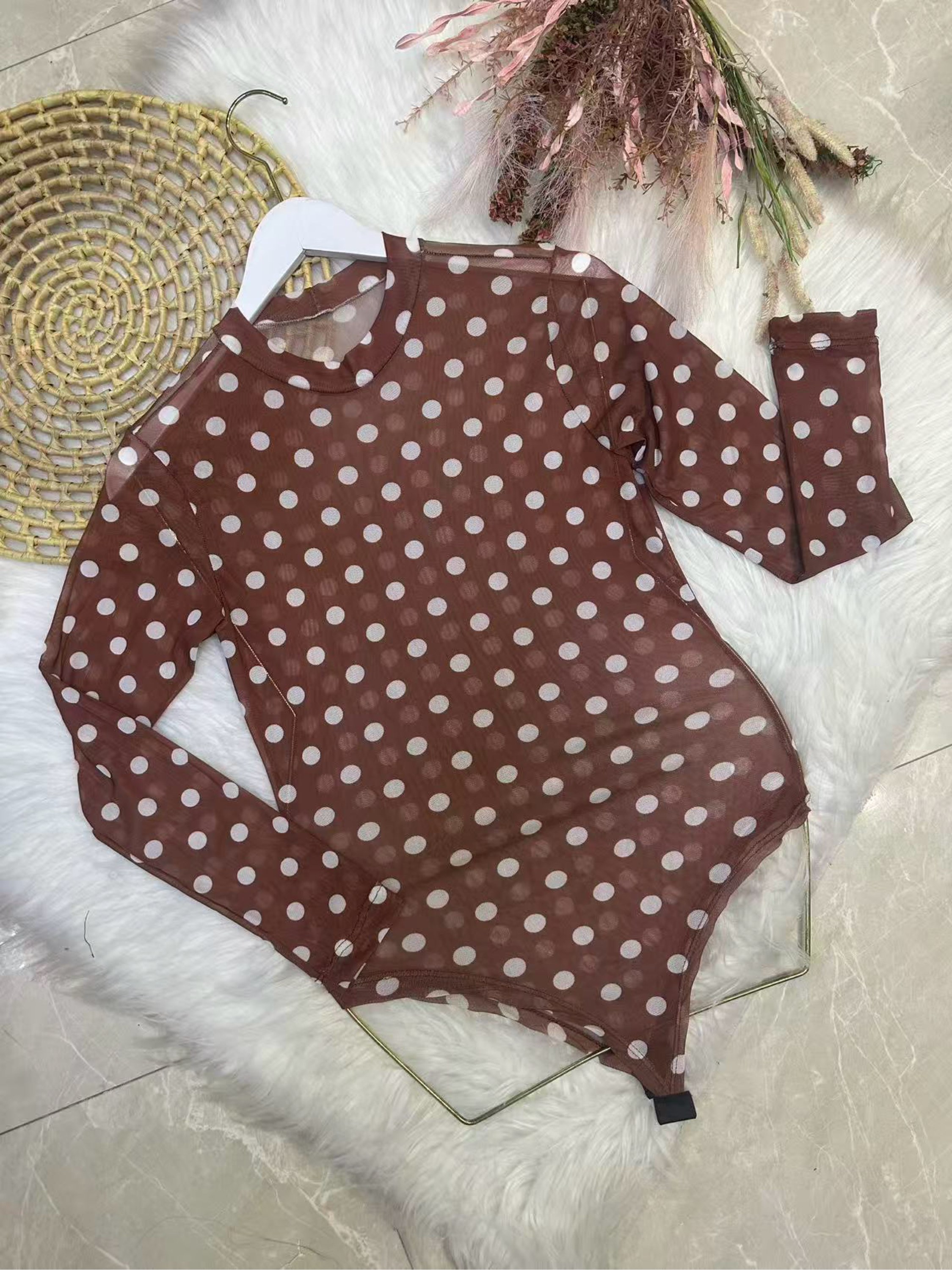 Body manga longa tule