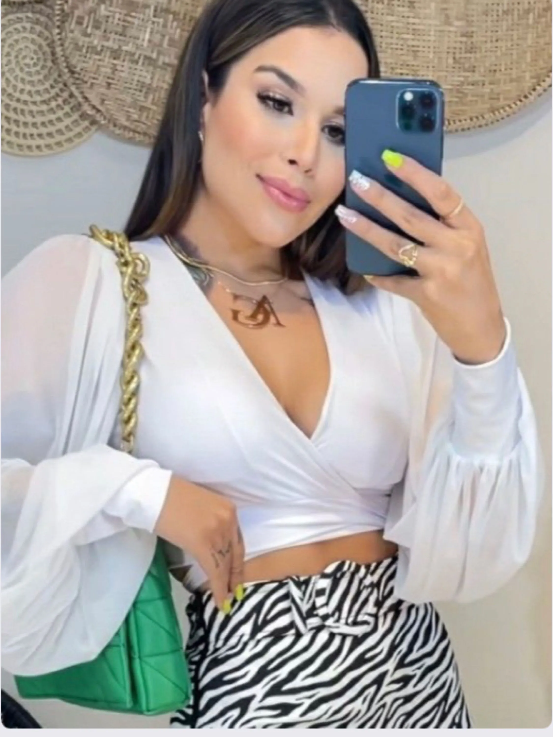 Blusa cropped manga longa