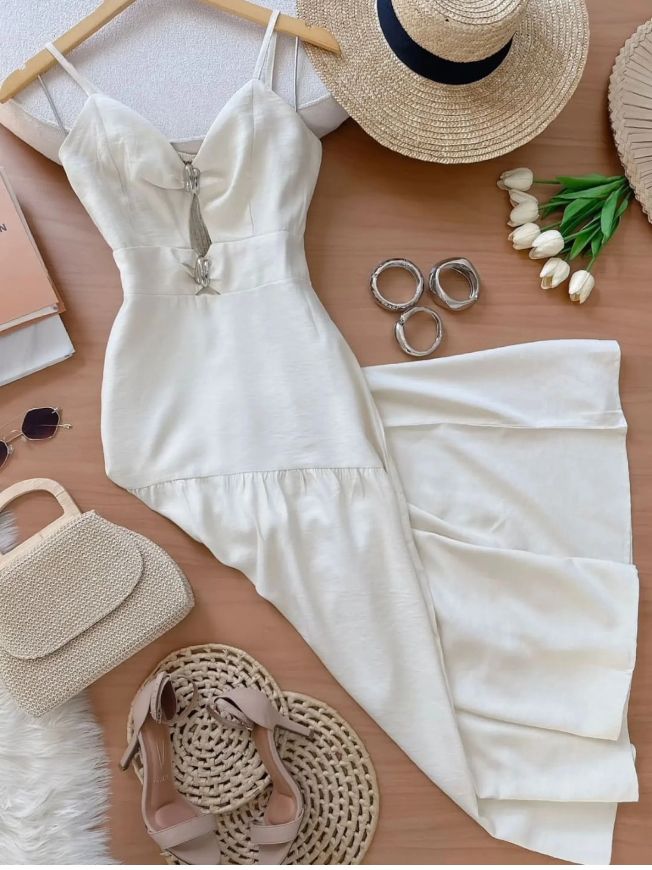 Vestido longo com bojo