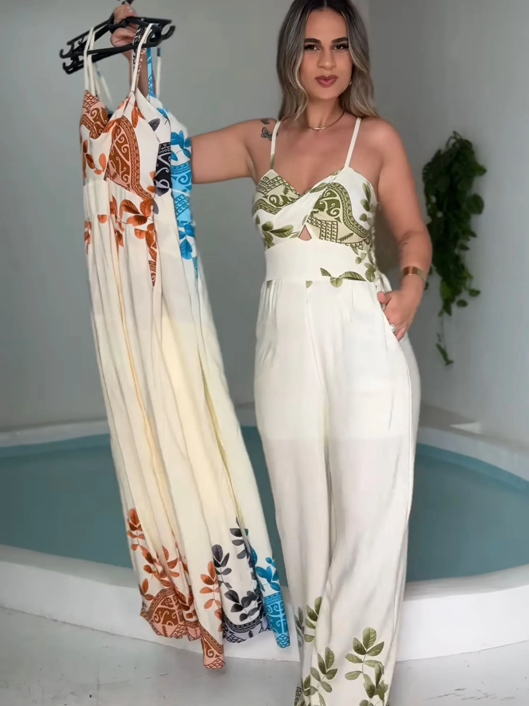 Macacão longa estampas variadas