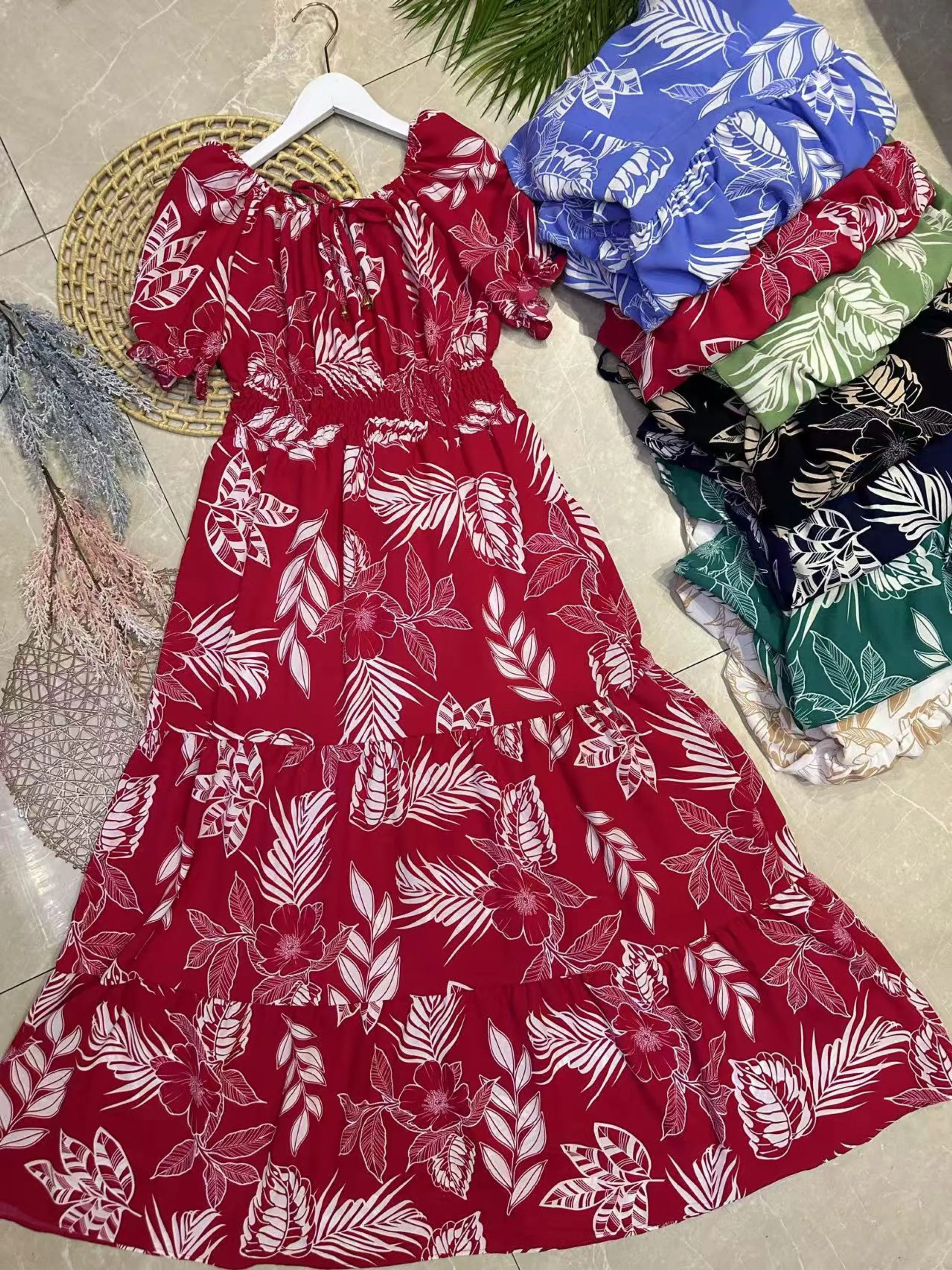 Vestido longo estampas