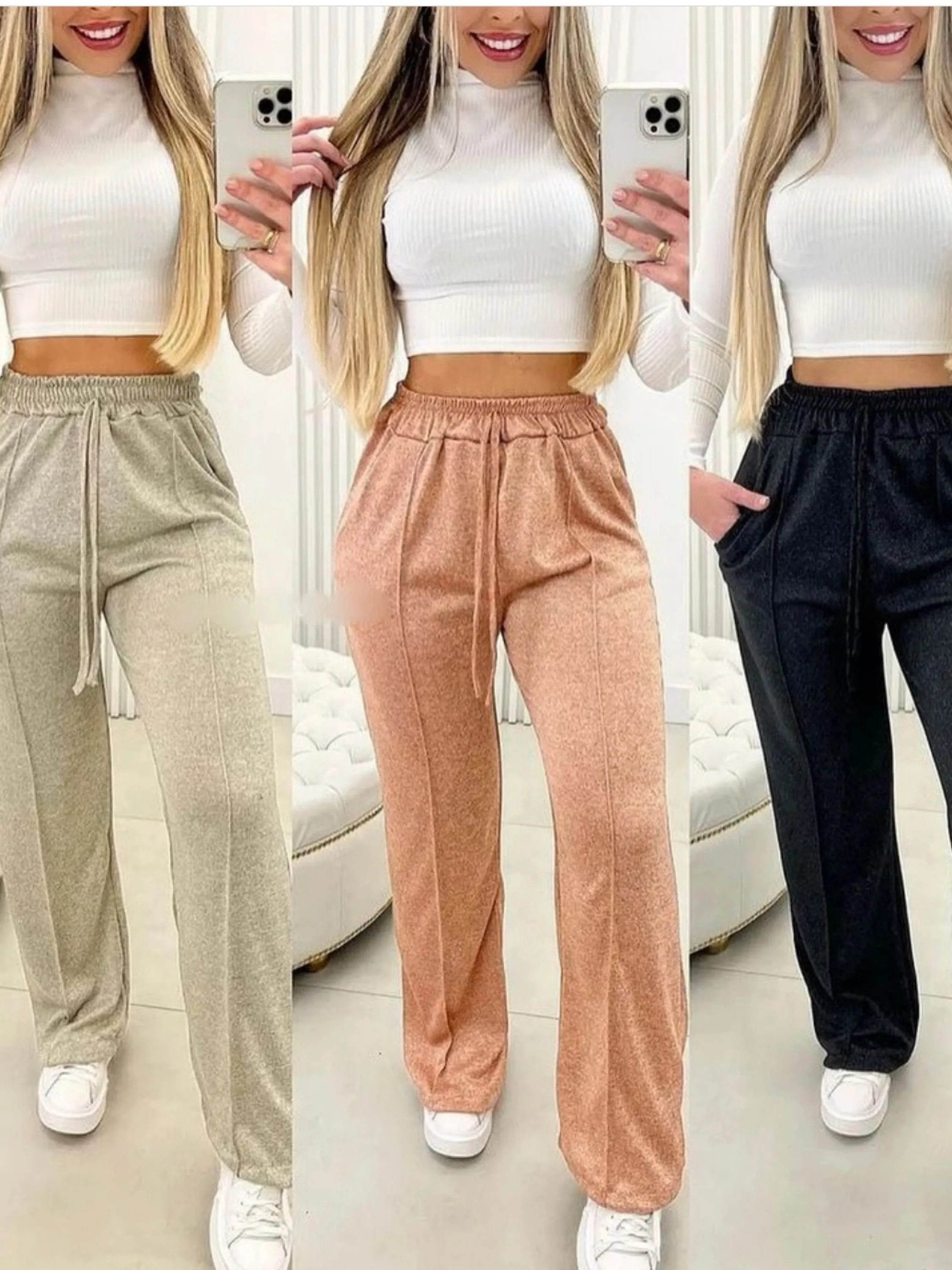 Calça longa pantalona