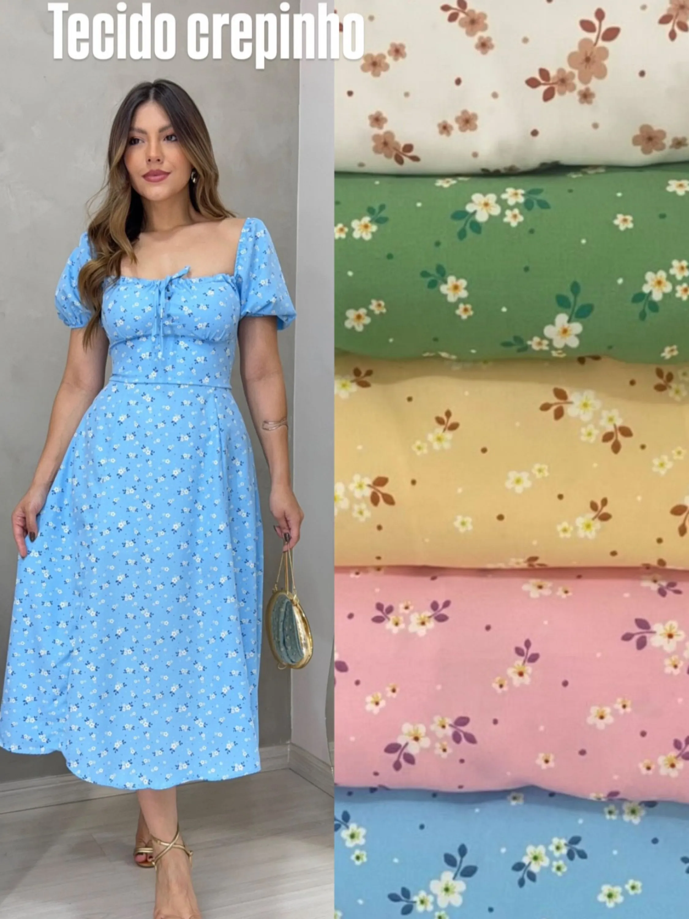 Vestido Longo estampas variadas