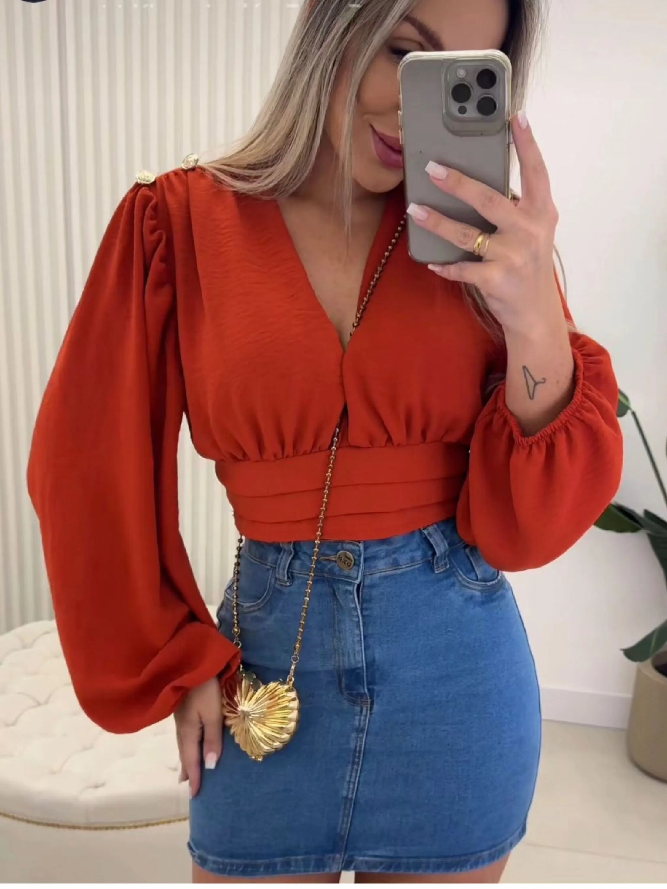 Cropped manga longa duna