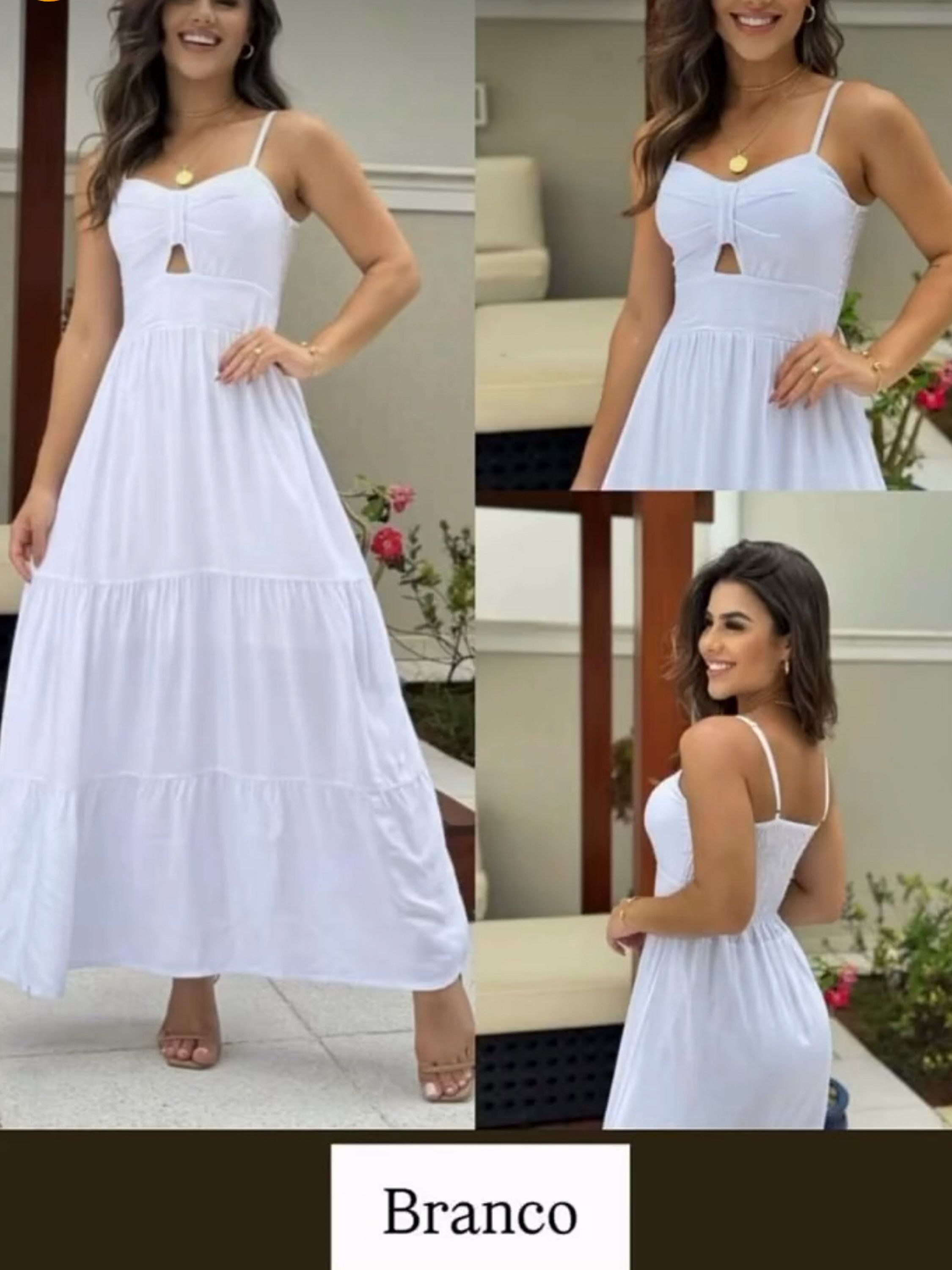 Vestido longo com bojo