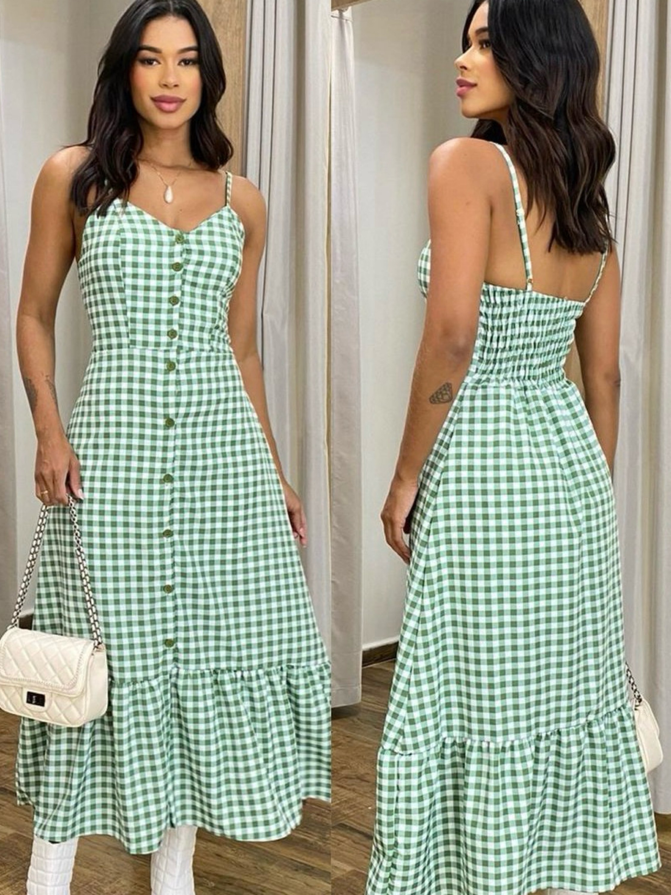 Vestido longo com bojo