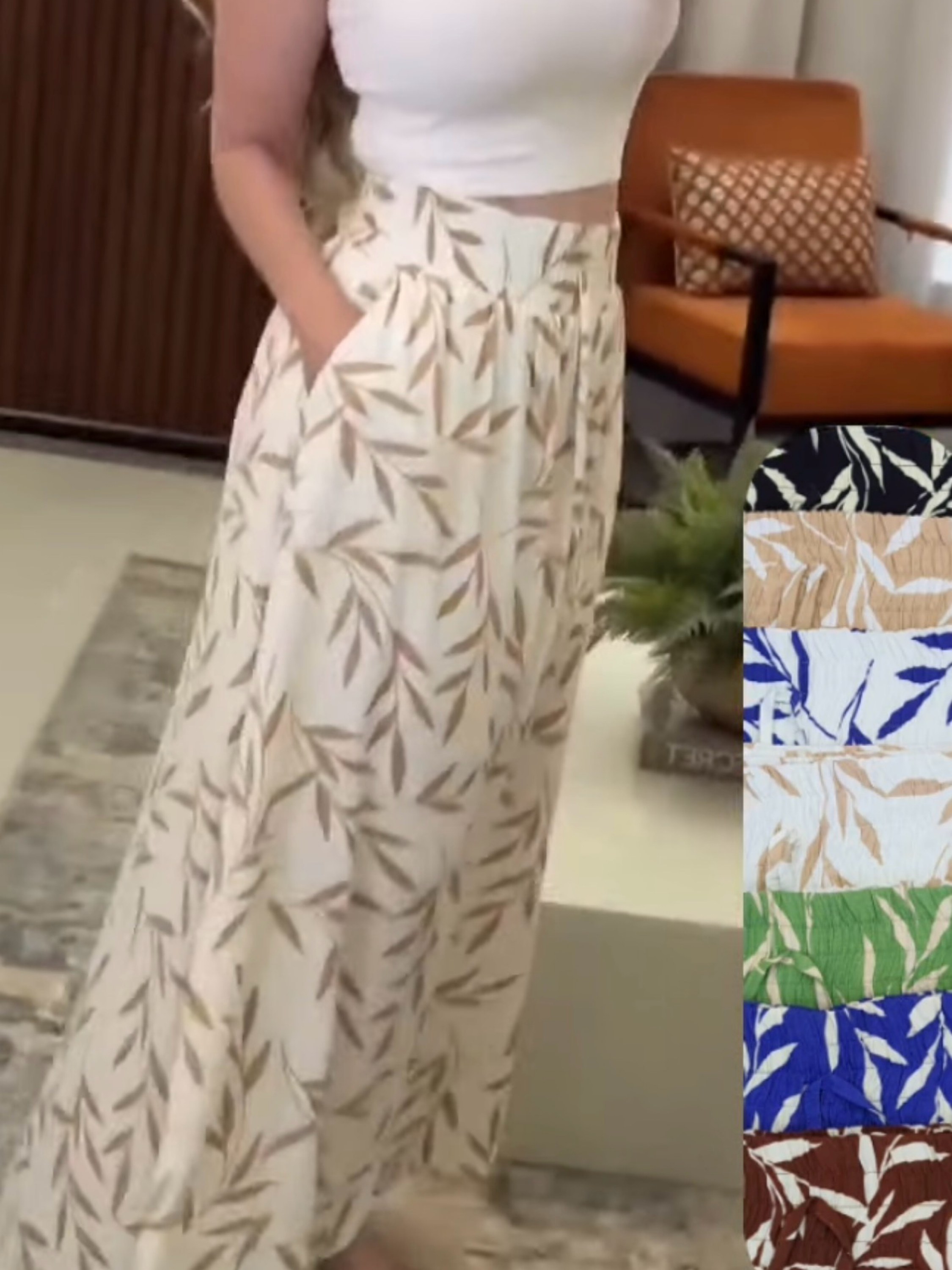 Saia longa estampas