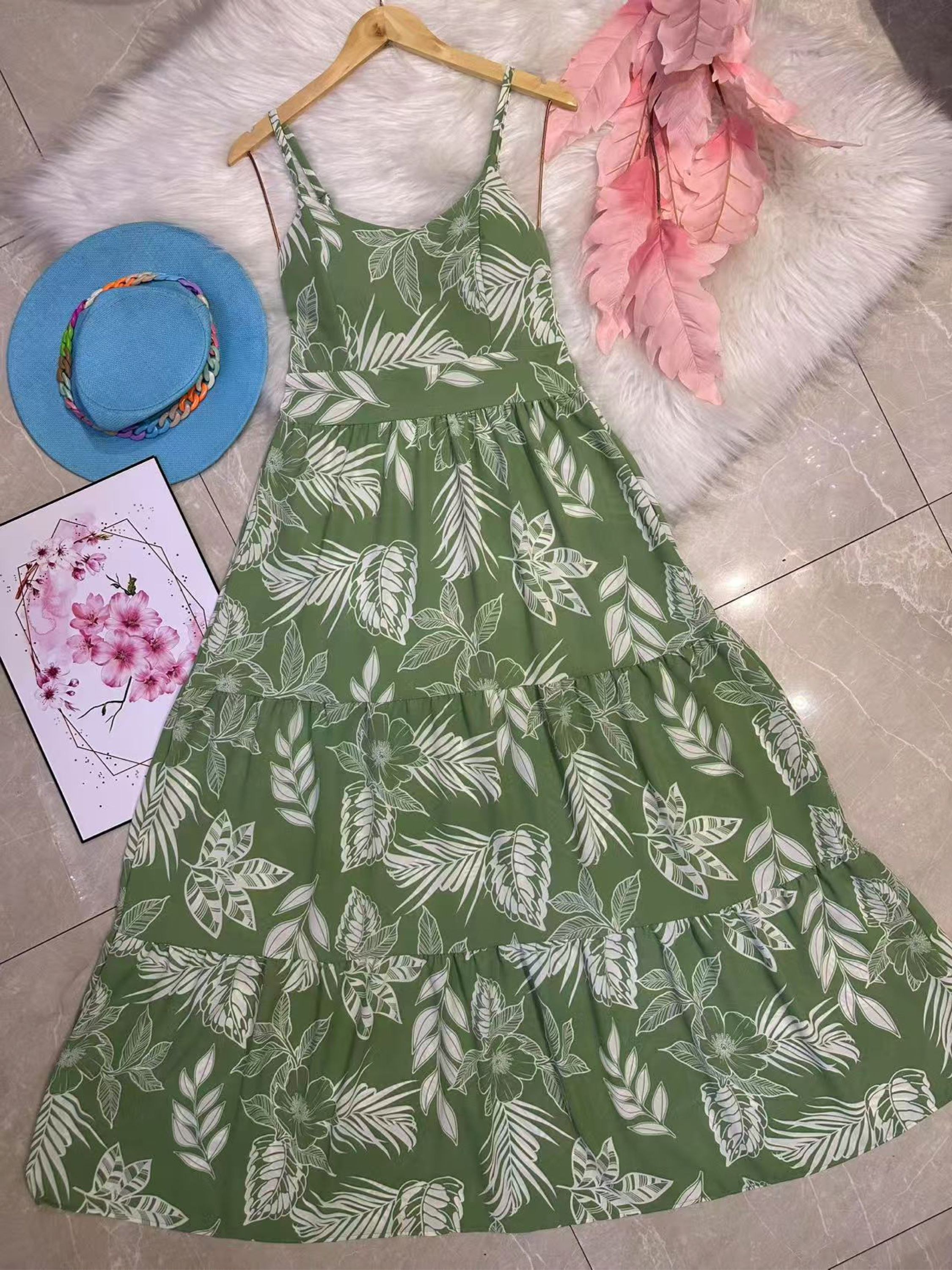 Vestido longo estampas