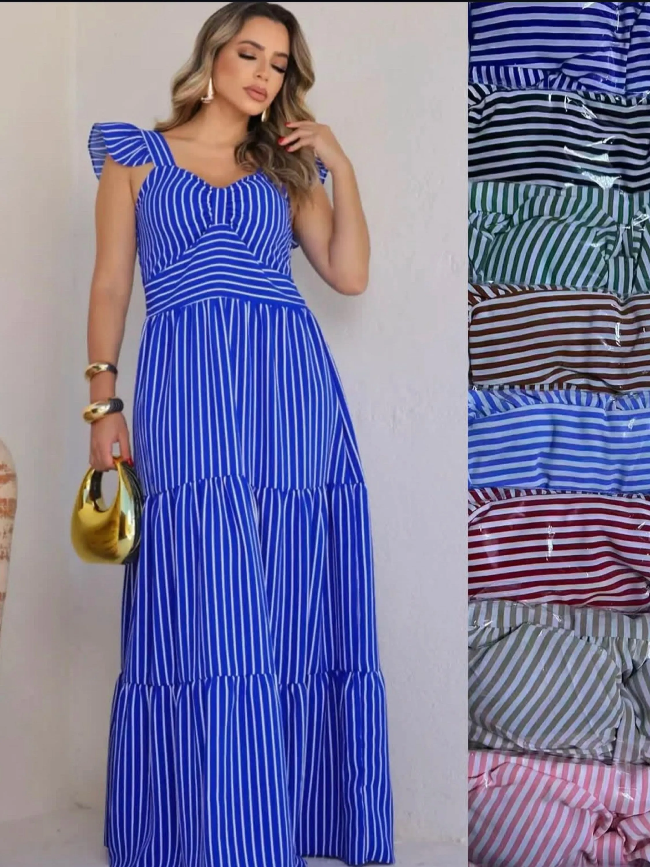 Vestido longo com bojo