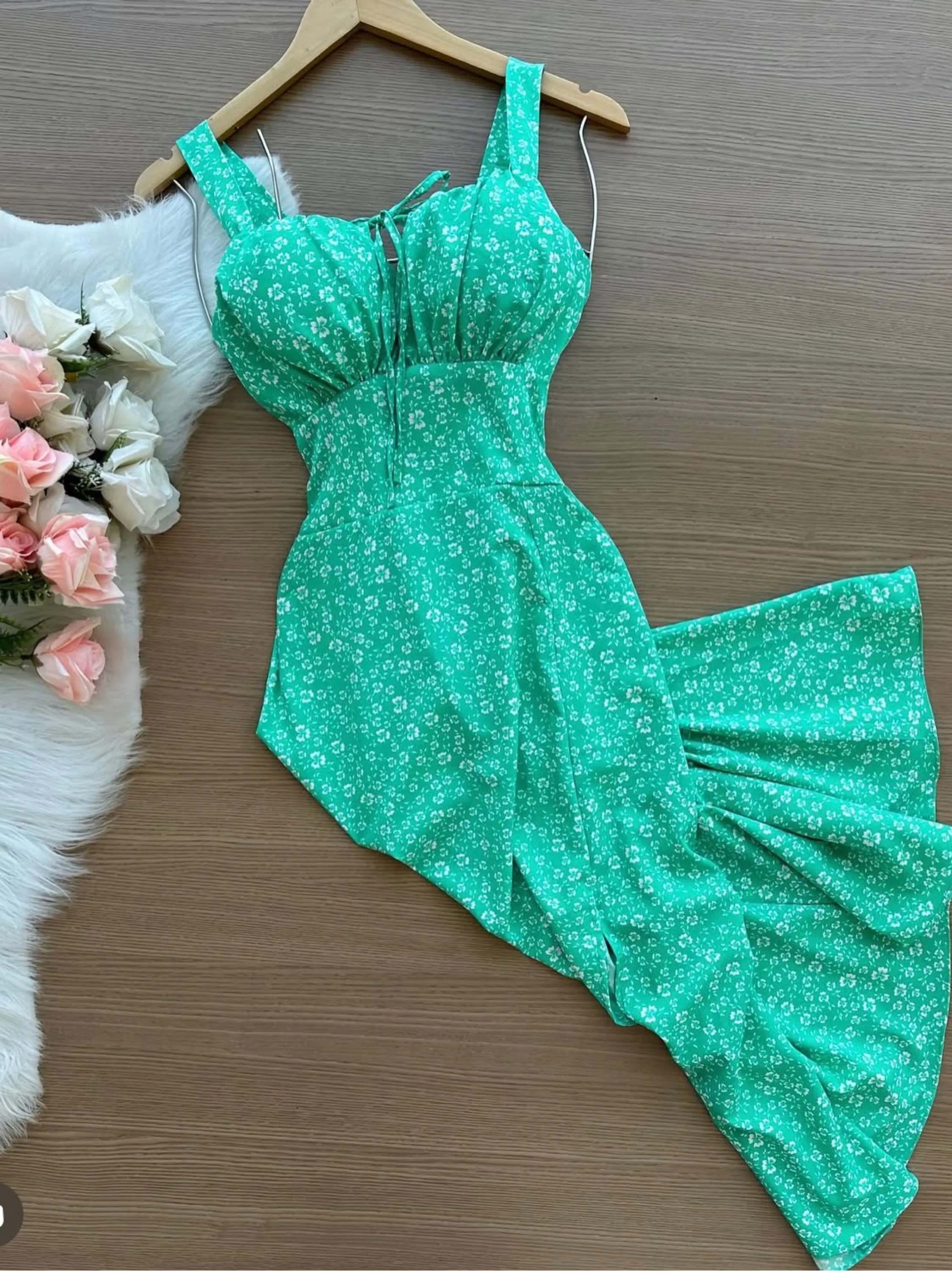 Vestido longo estampas variadas