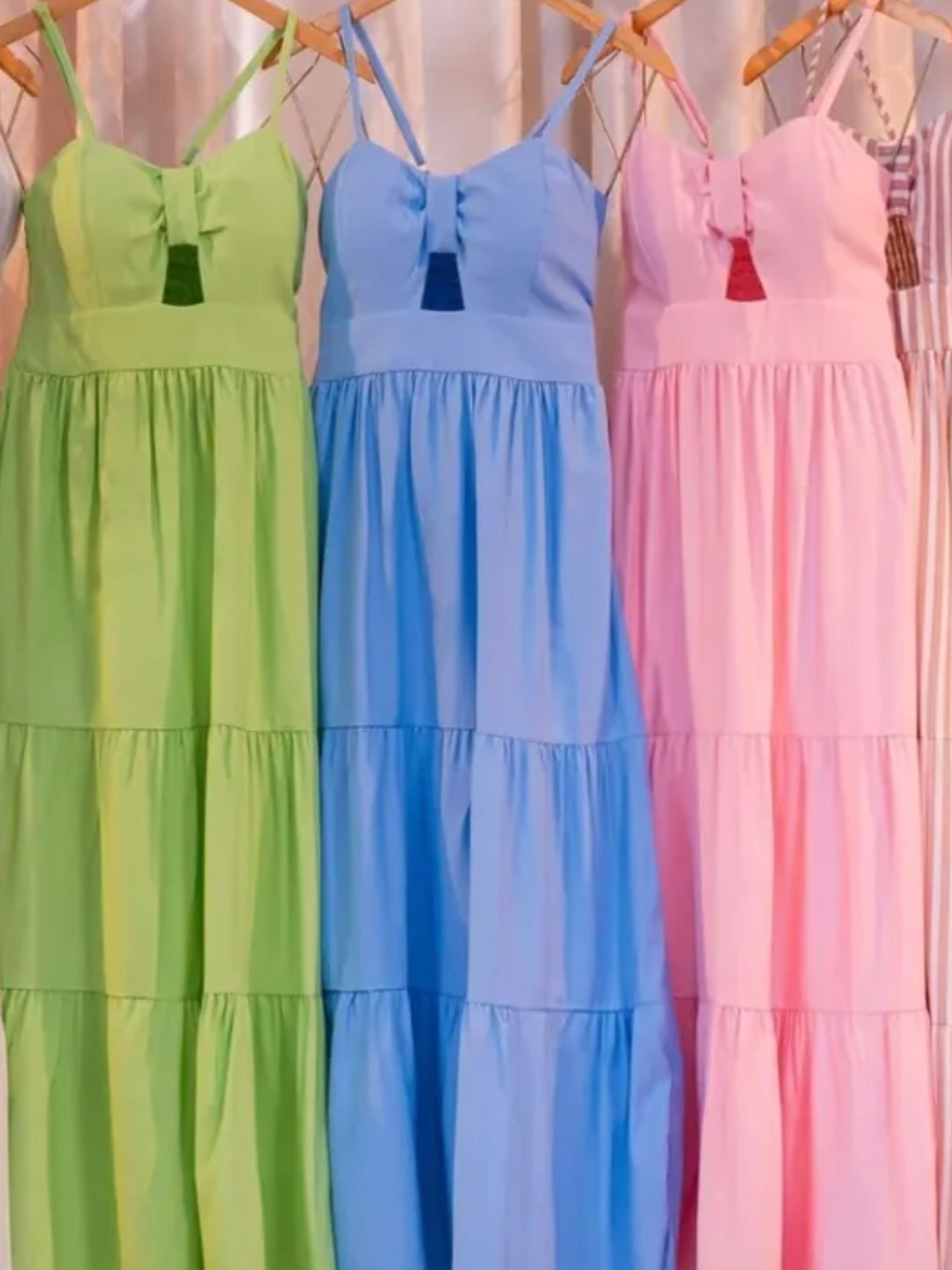 Vestido longo com bojo