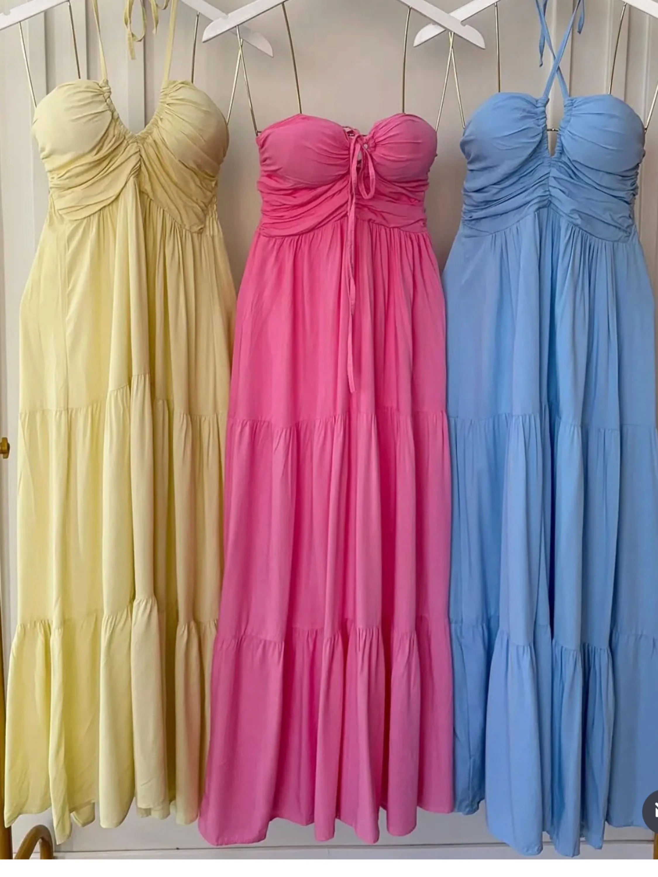 Vestido longo com bojo