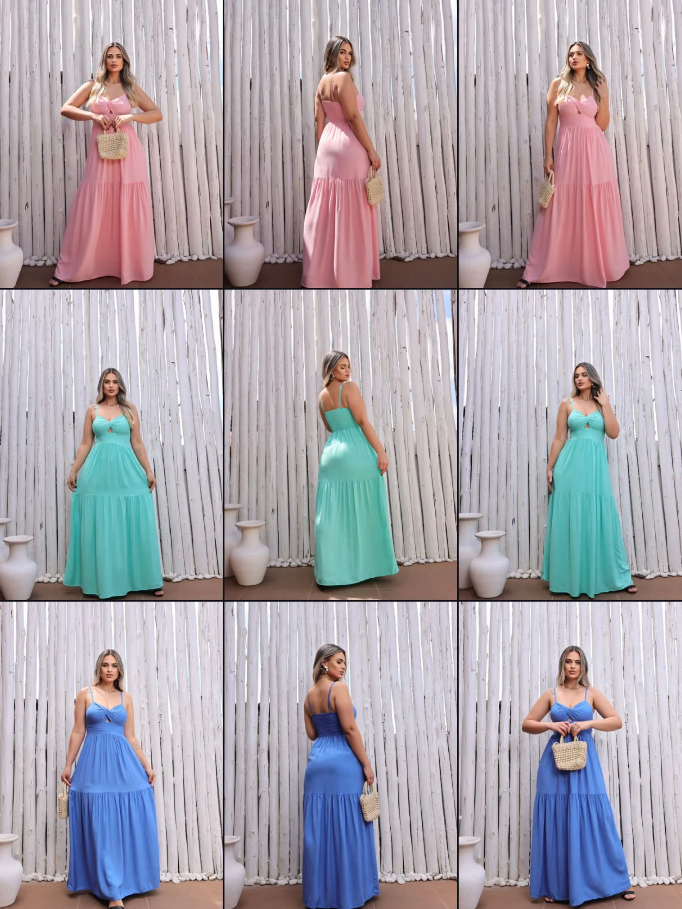 Vestido longo com bojo