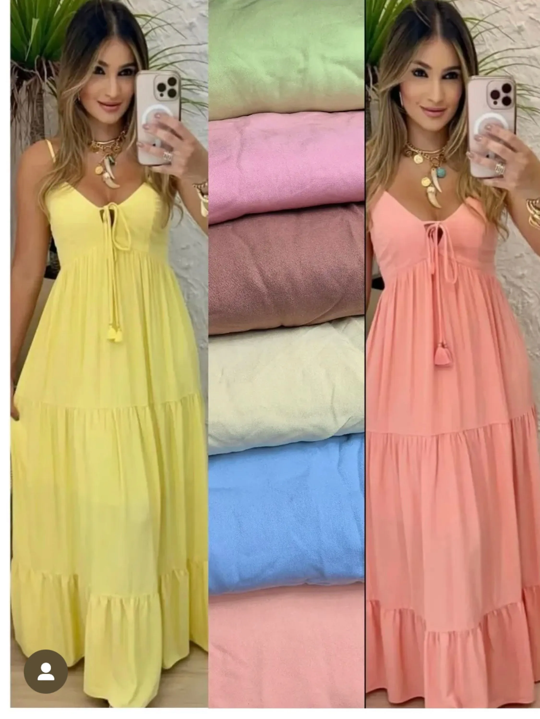 Vestido longo com bojo