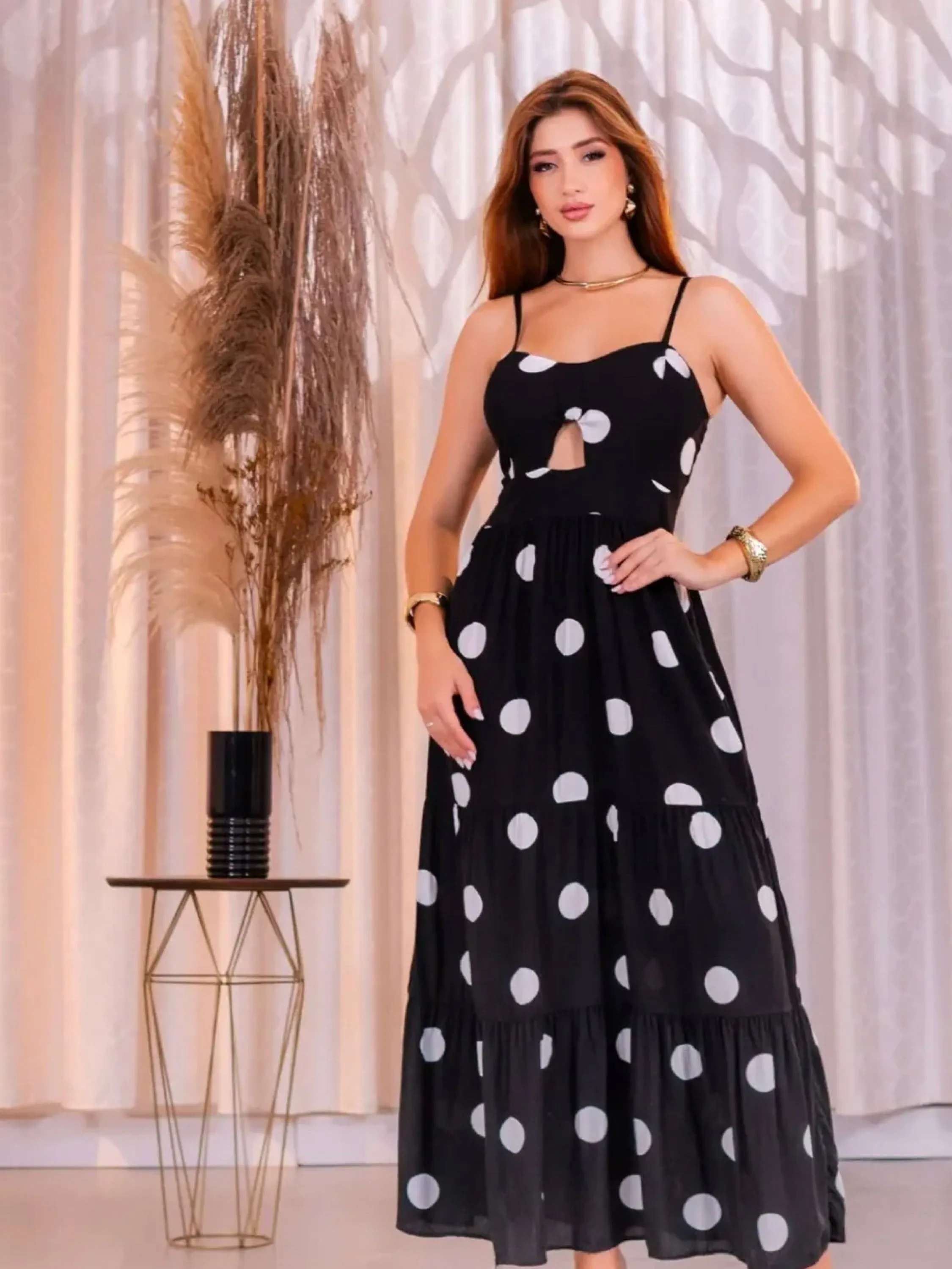 Vestido longo com bojo