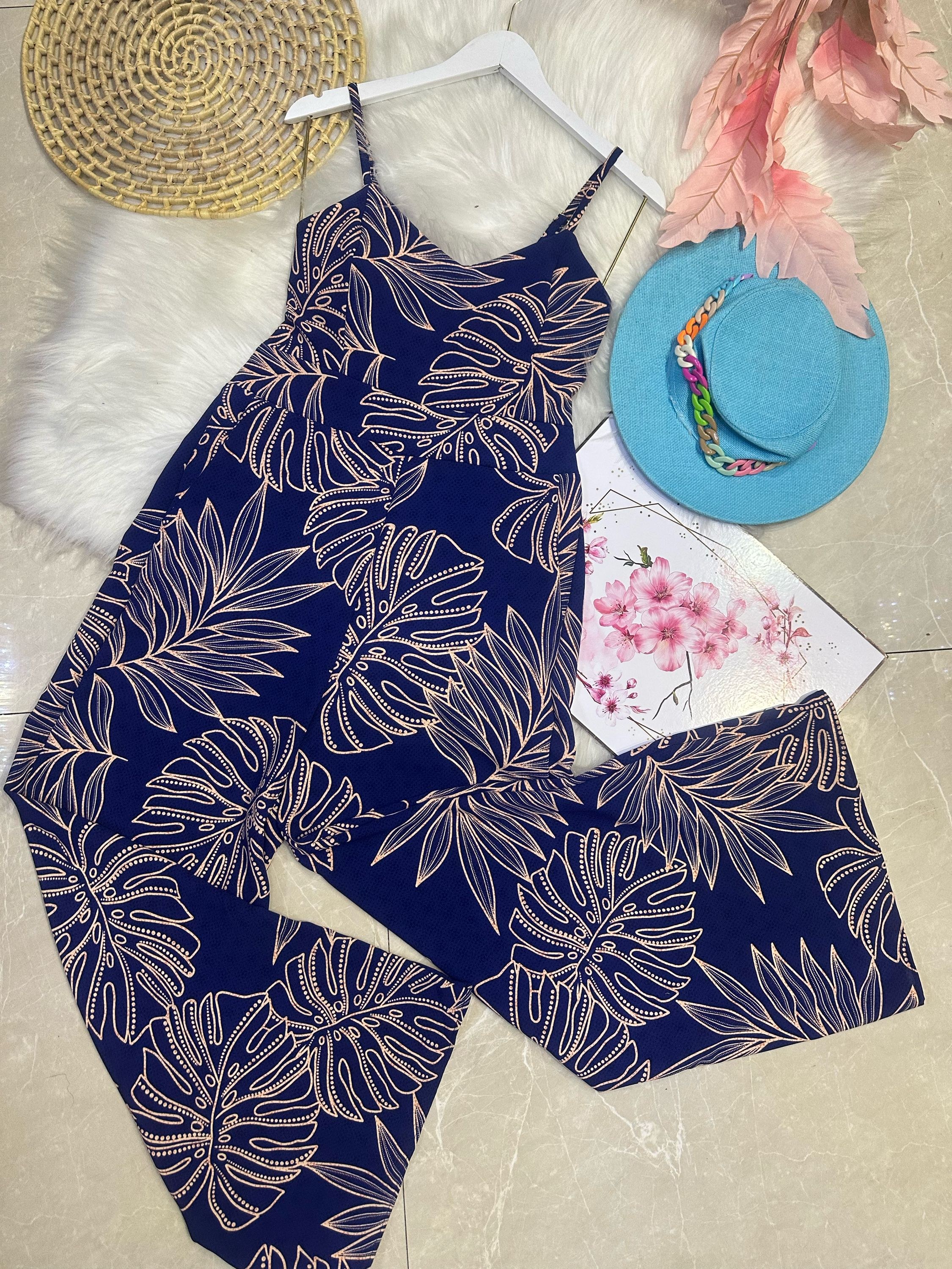 Macacão longa estampas