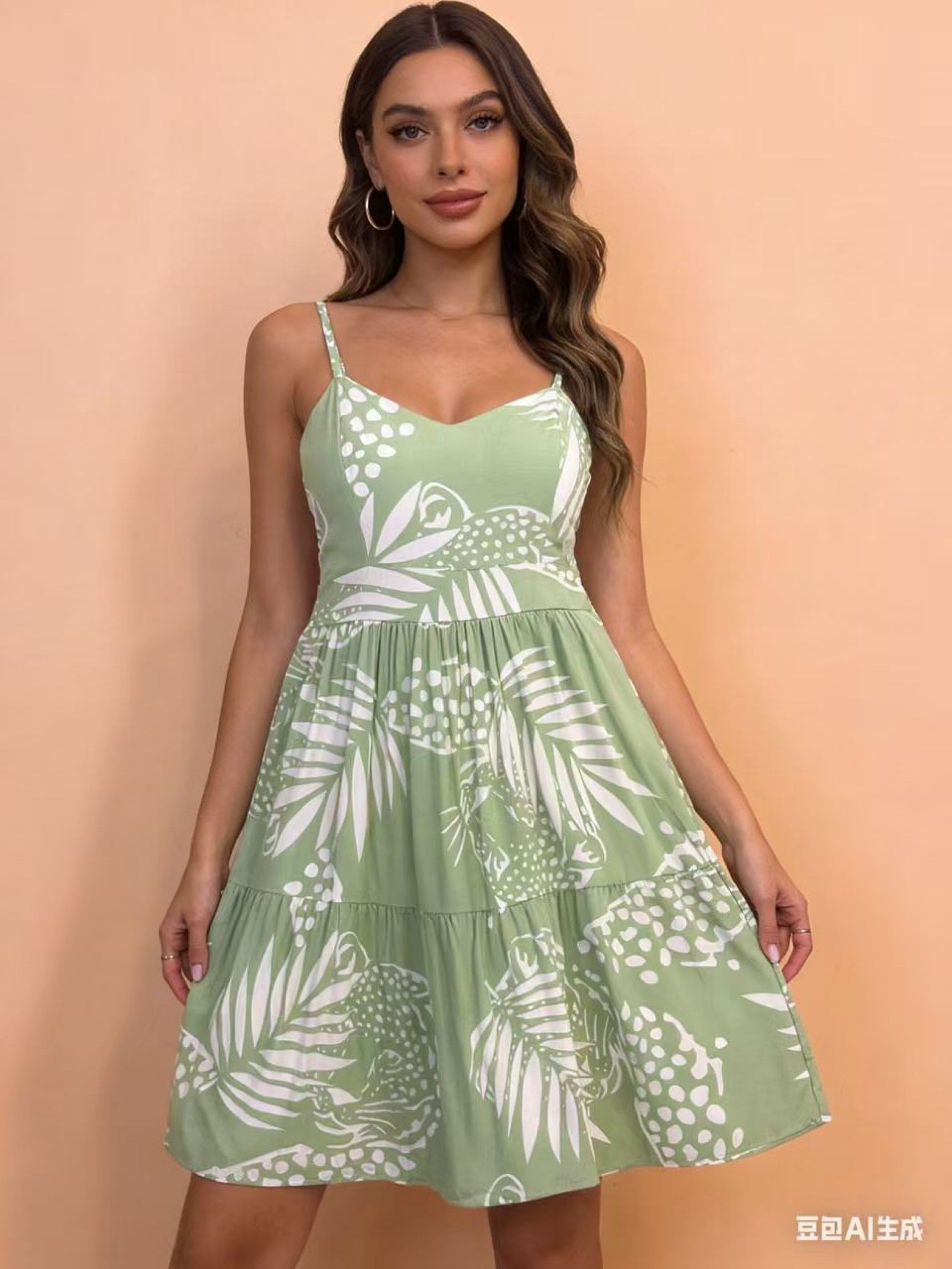 Vestido estampa curto