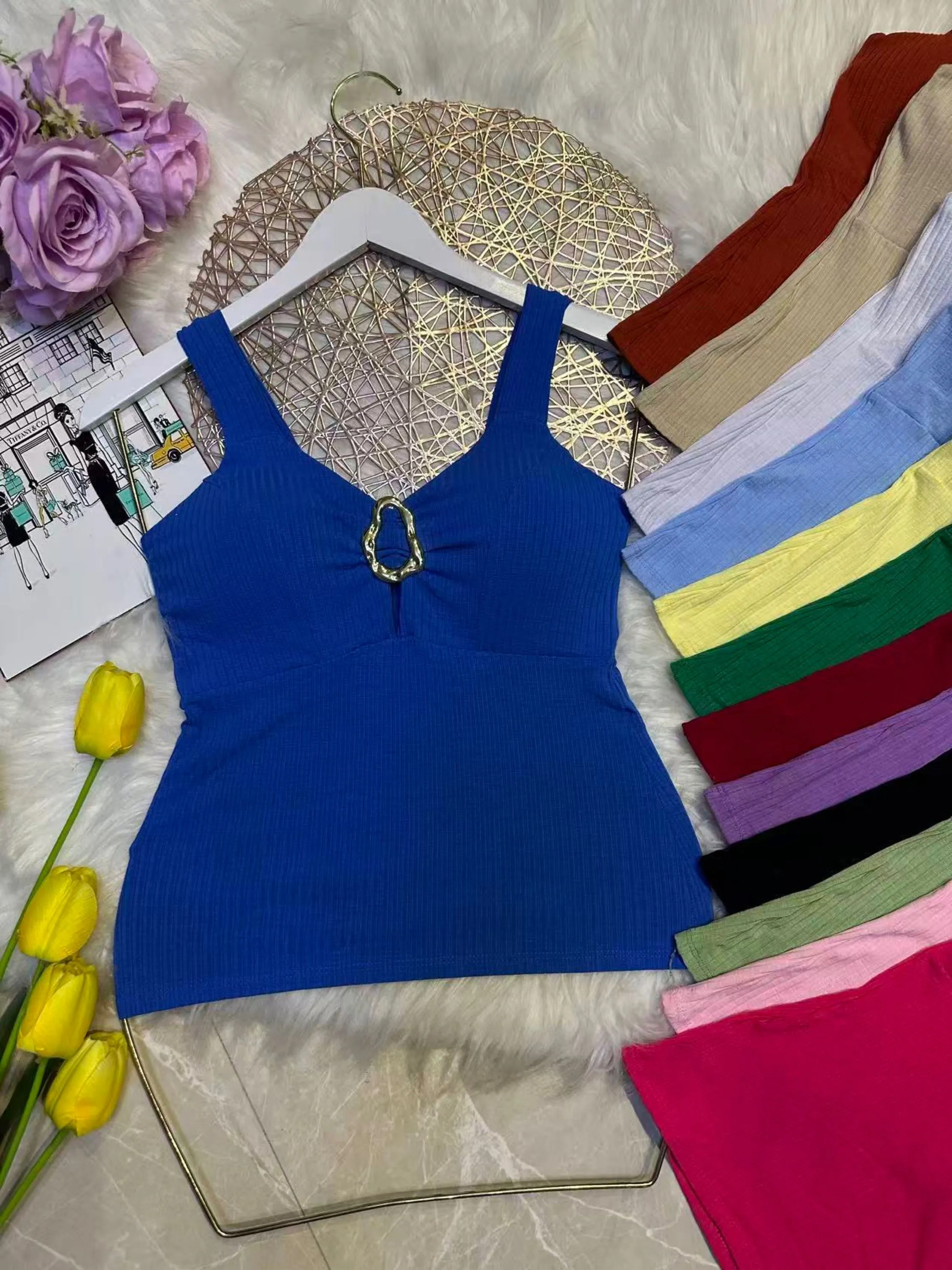 Blusa regata com bojo