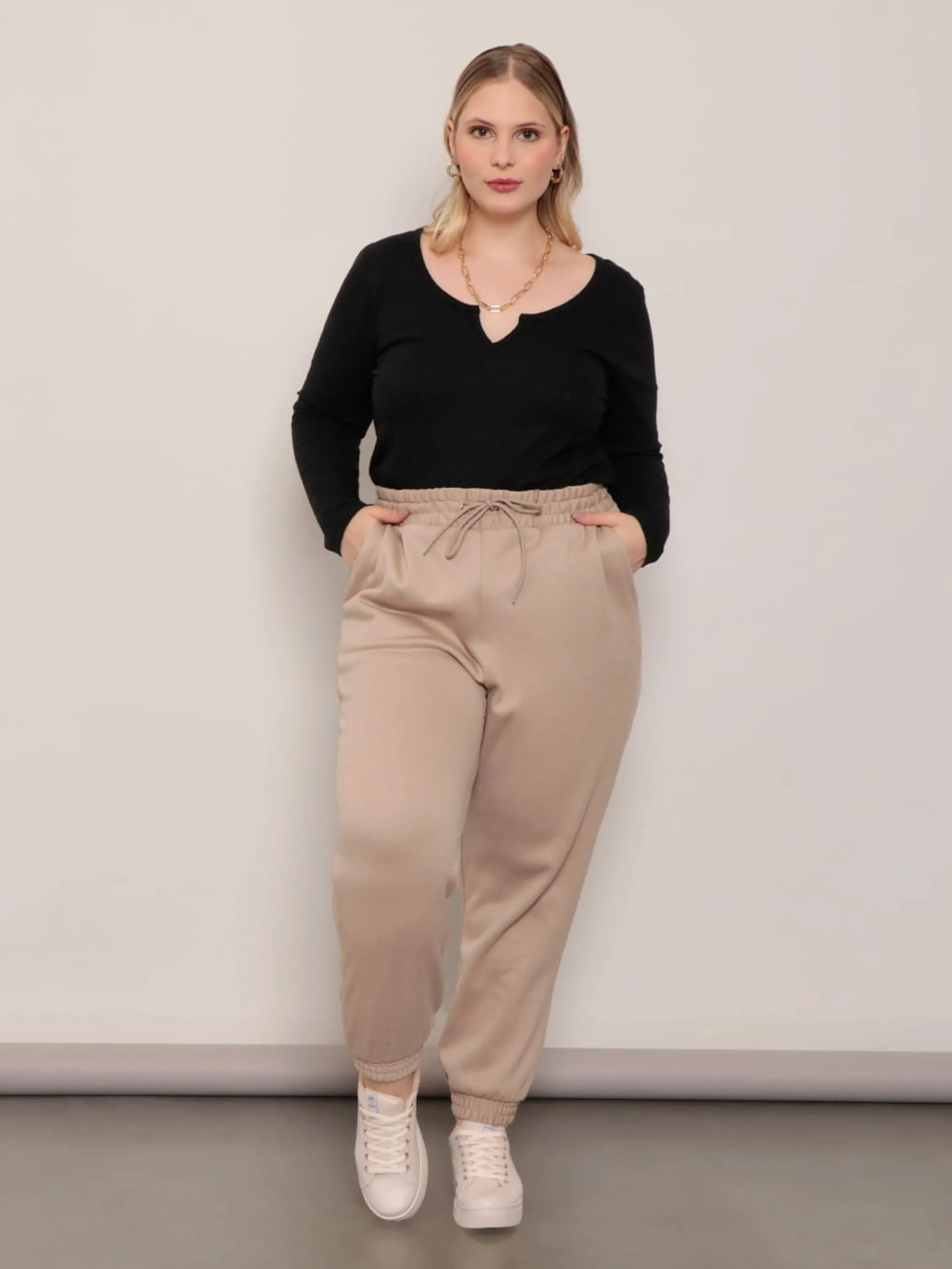 Calça Moletom Plus Size C3877