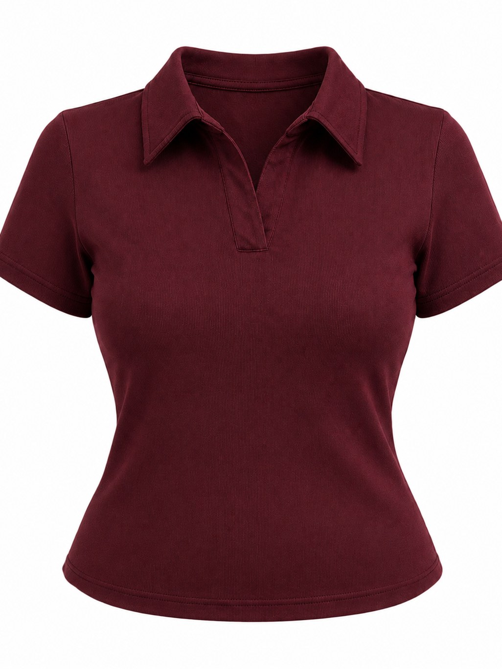 Blusa Média Manga Curta Gola Polo Feminina Importada