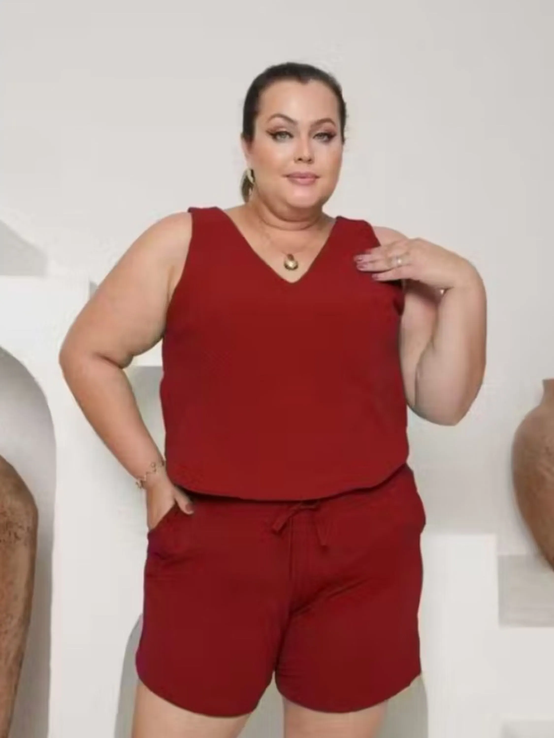 Conjunto Plus Size Alça Larga